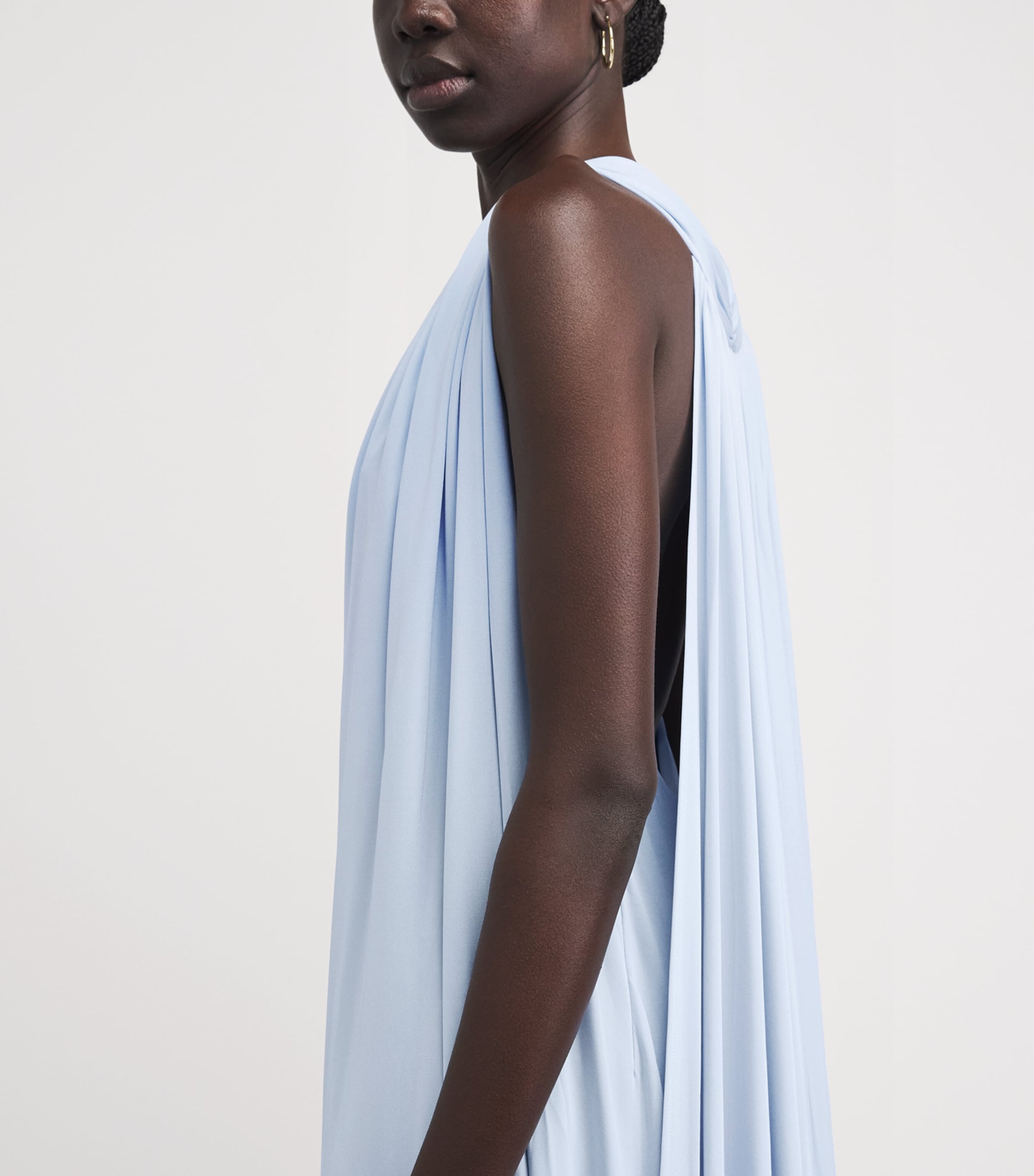 ESSE Studios Womens Cowl-Neck Solina Maxi Dress Sky Image 5