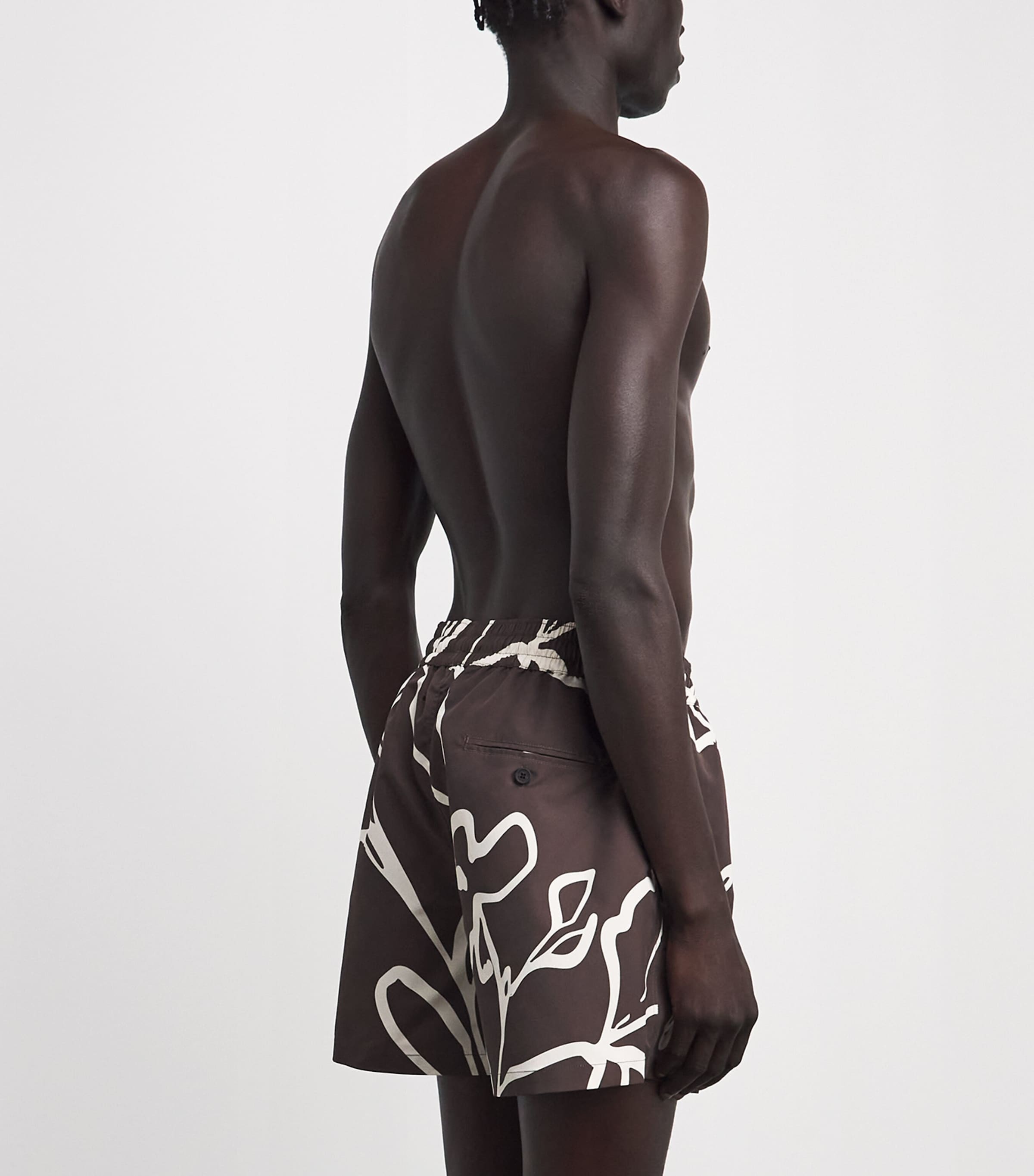 Frescobol Carioca Mens Printed Rio Swim Shorts Cacao Image 3