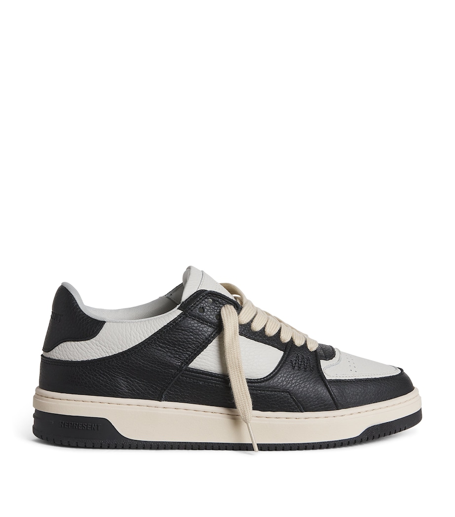 Represent Leather Apex Low-Top Sneakers Black/vintage White Image 1