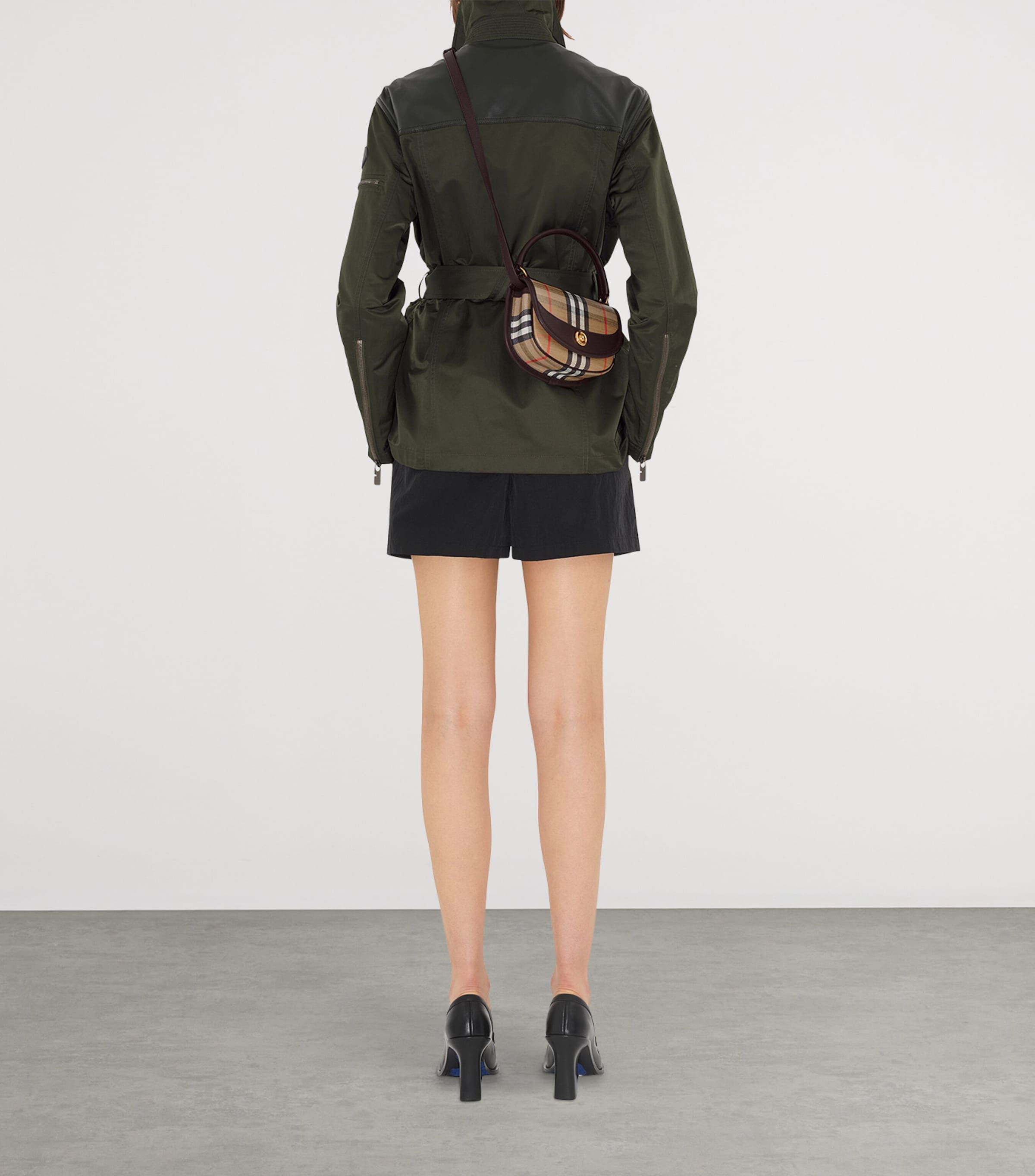 Mini Check Top-Handle Bag SAND Image 2