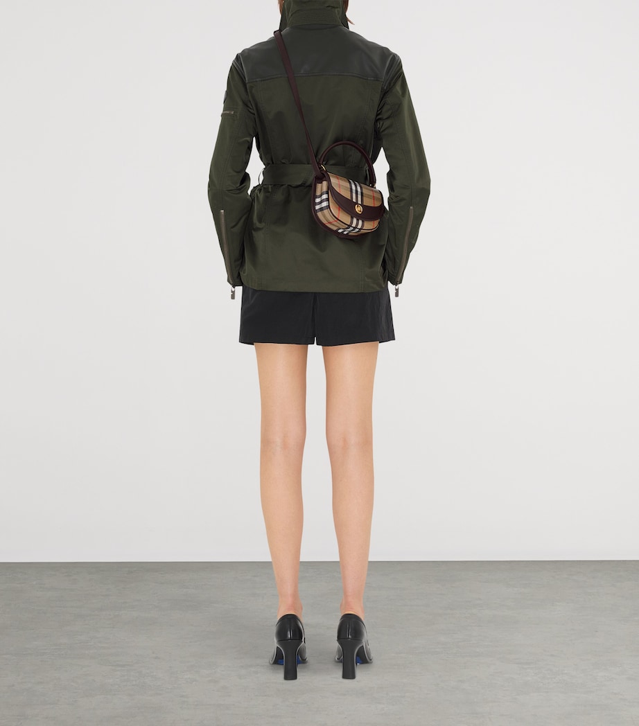 Mini Check Top-Handle Bag SAND Image 2