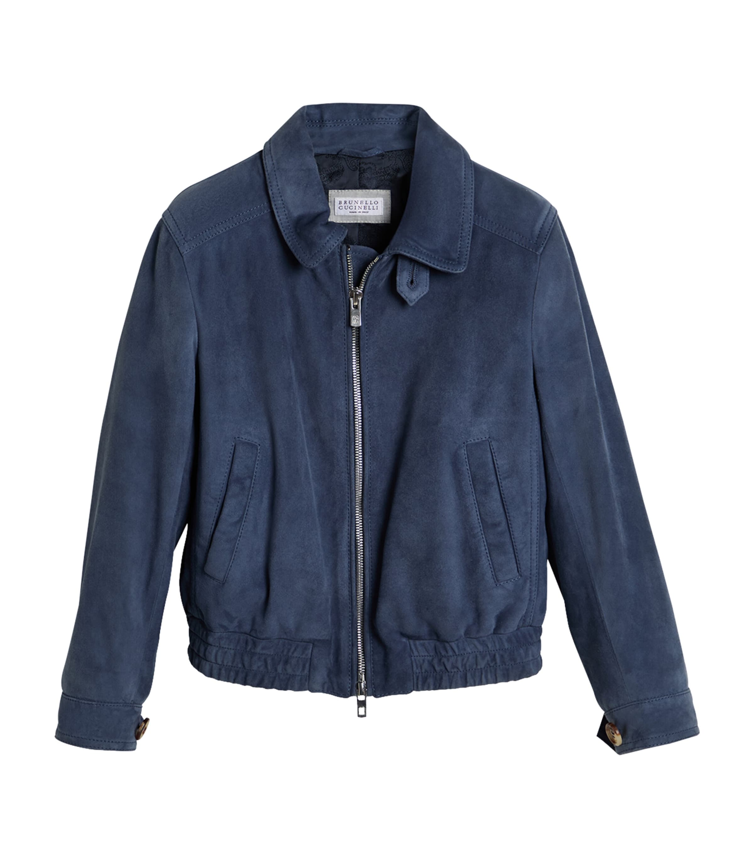Brunello Cucinelli Kids' Suede Bomber Jacket