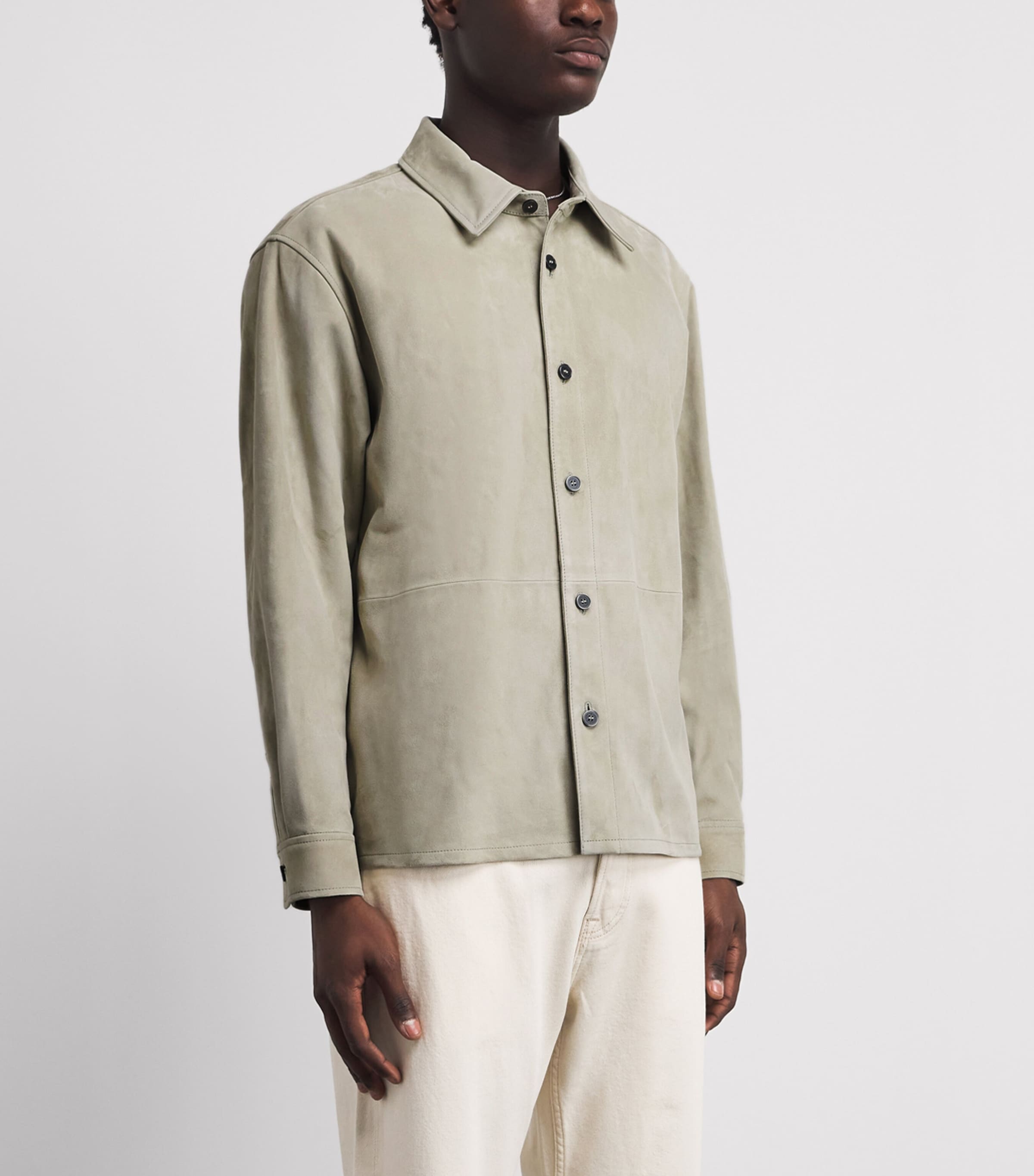 FRAME Mens Suede Shirt Msgn Image 4