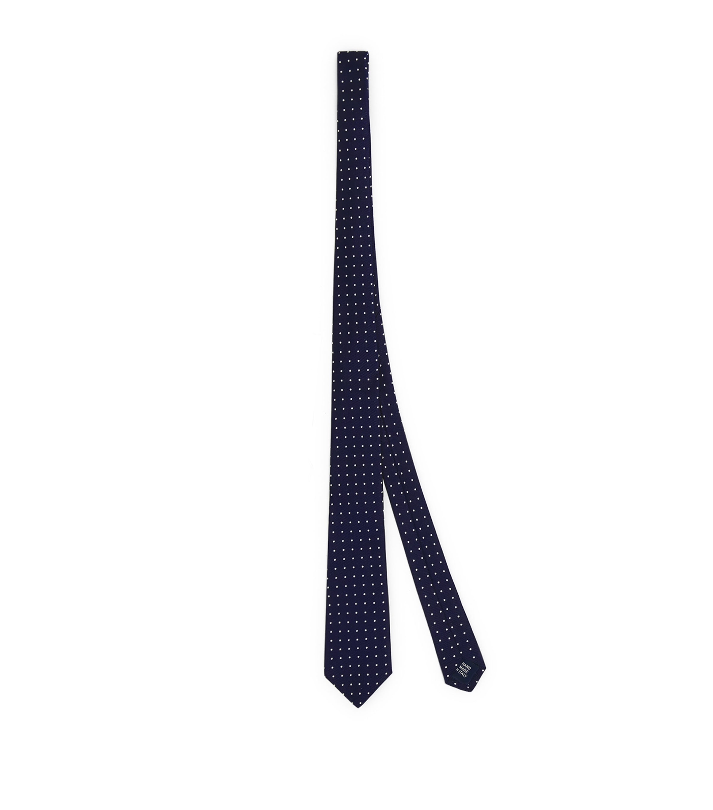 Shop Ralph Lauren Silk Polka-dot Tie In Navy