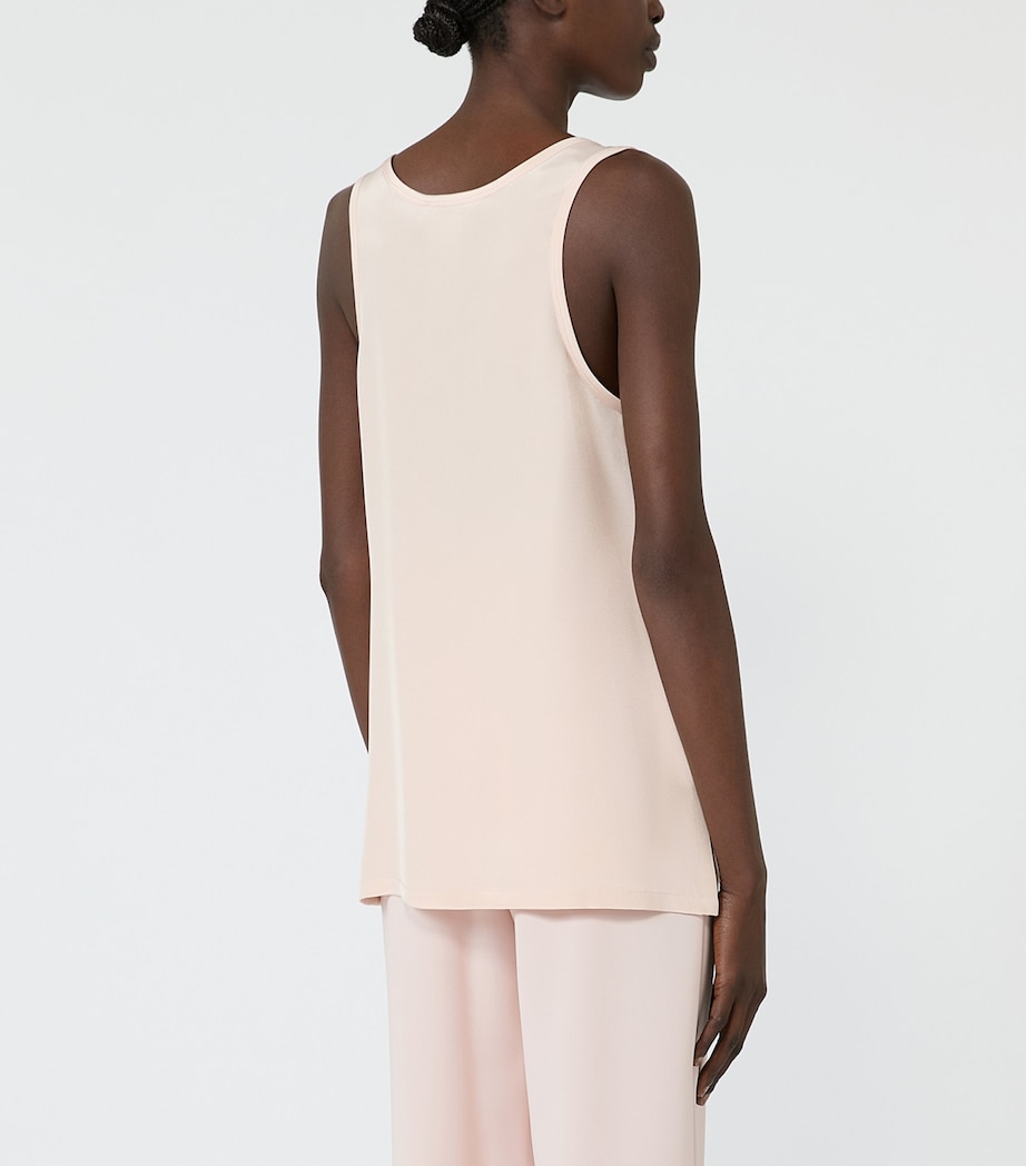 Max Mara Womens Silk Tank Top Pink Image 4