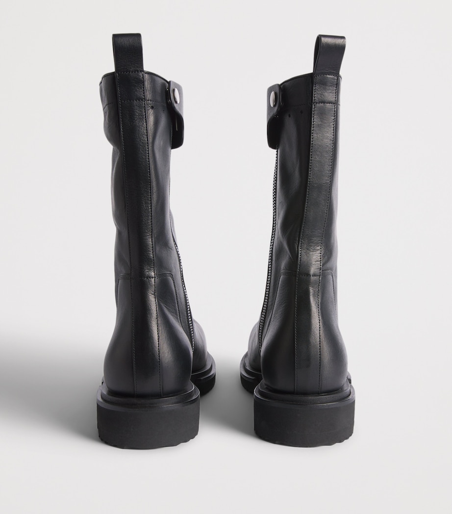 Rick Owens Leather Creeper Gabe Ankle Boots Black Image 5