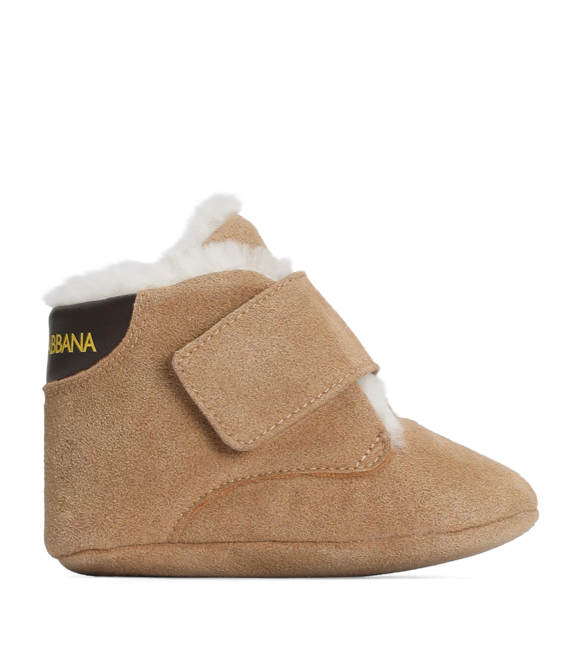 Dolce&Gabbana Kids Velour Shearling Boots