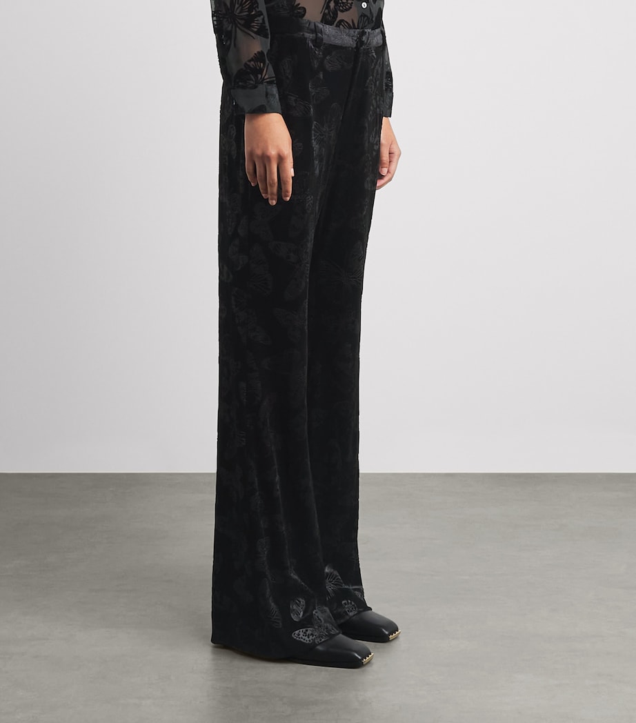 L'Agence Womens Frances Bootcut Trousers Black Butterfly Blbu Image 4