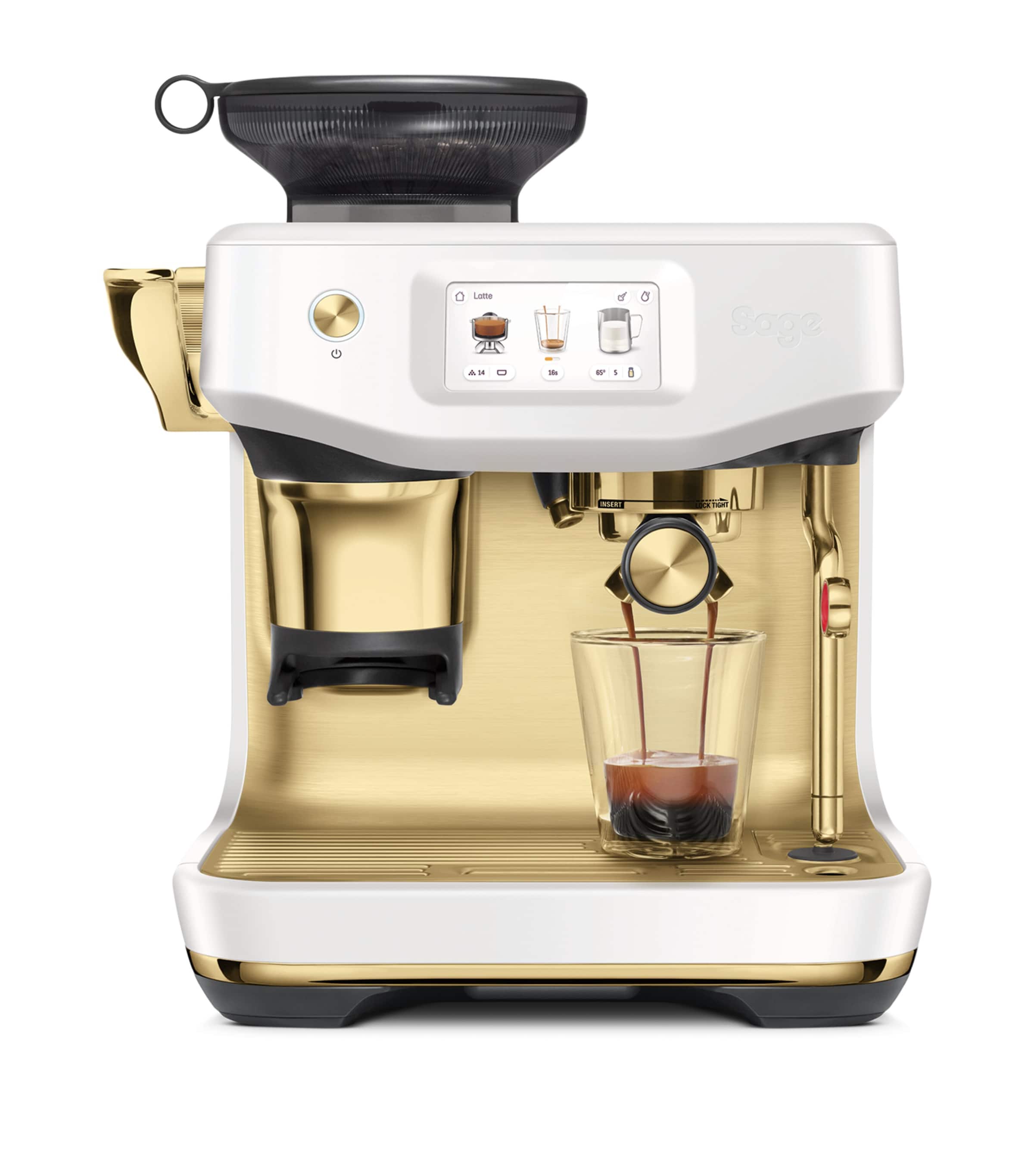 The Barista Touch Impress Coffee Machine SEA SALT WHITE BRASS Image 2