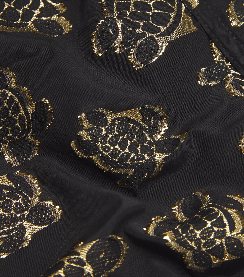 Turtle Embroidered Moopea Swim Shorts 990-BLACK Image 5