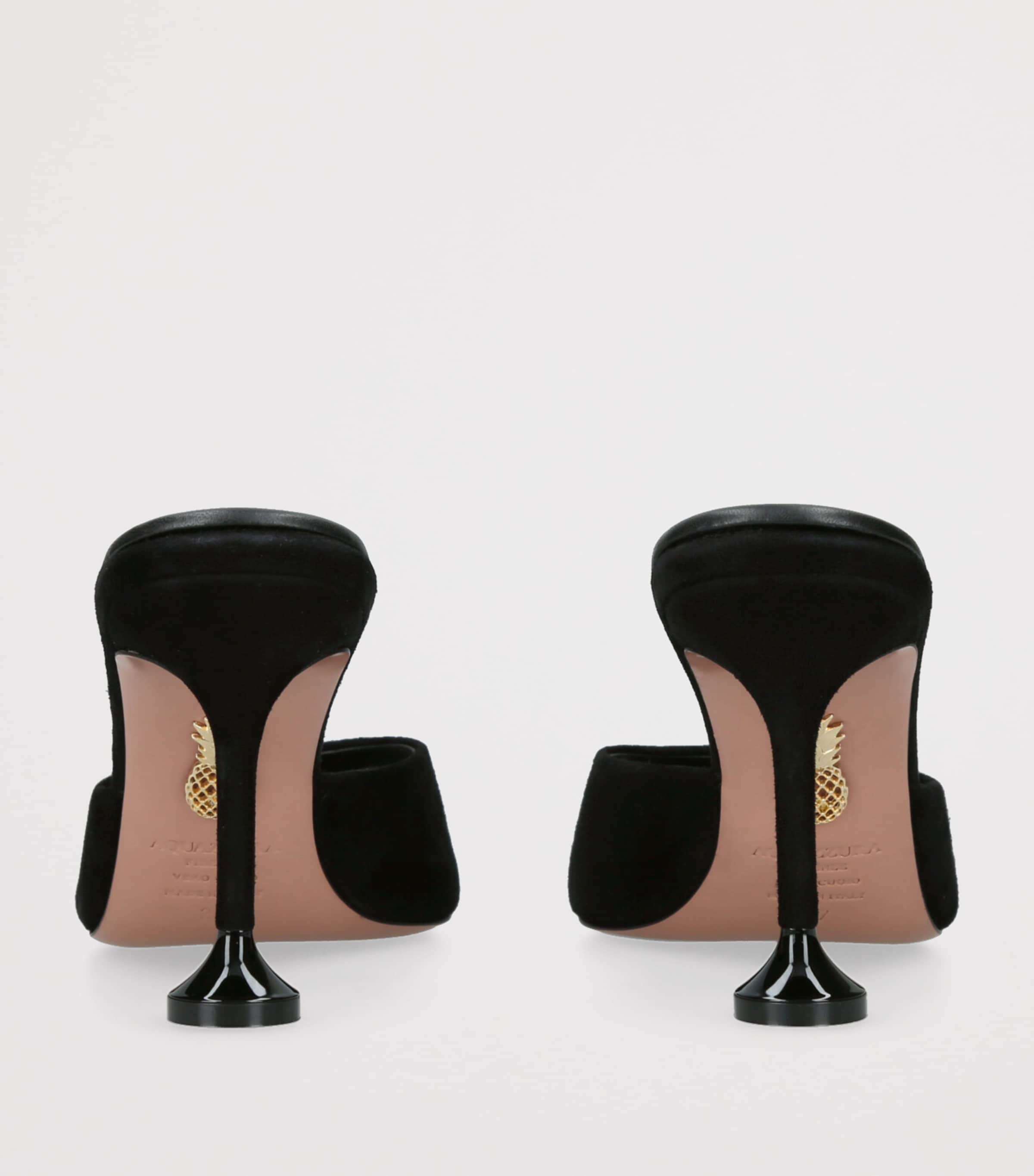 Suede Bisous Mules 85 BLACK Image 2