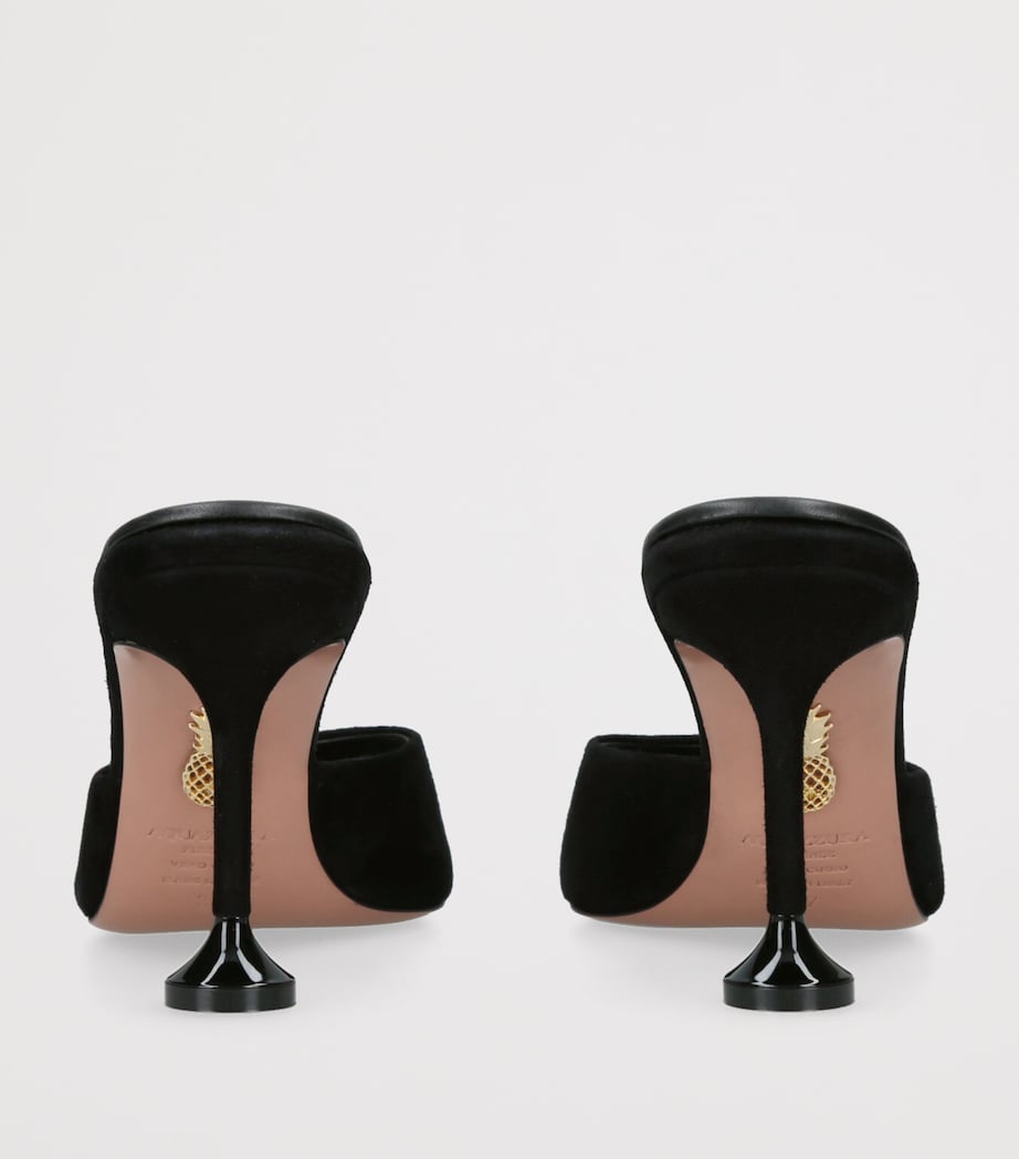 Suede Bisous Mules 85 BLACK Image 2