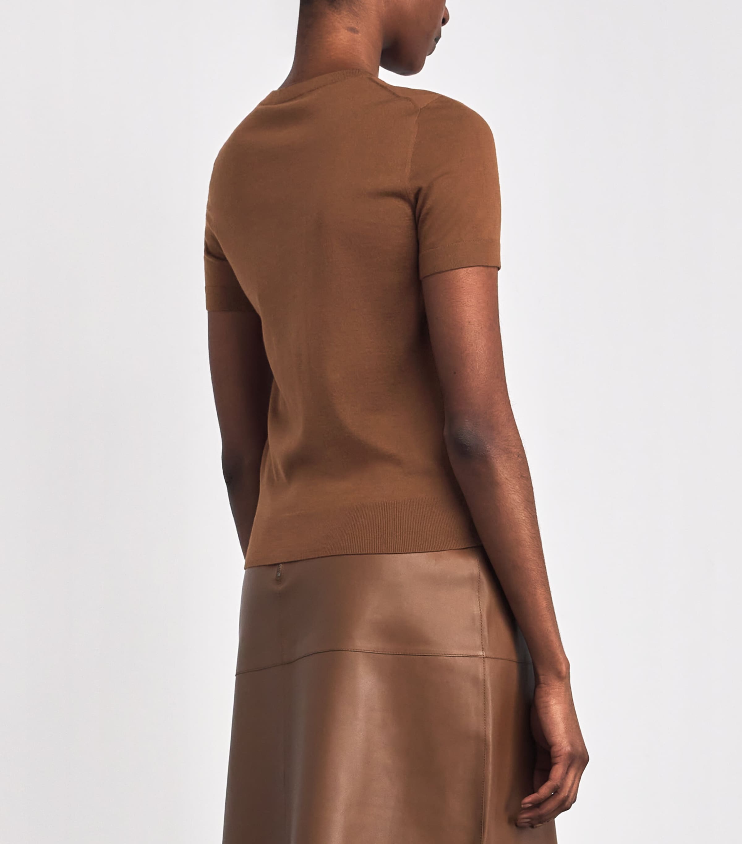 Merino Wool T-Shirt D3G-CARAMEL Image 4