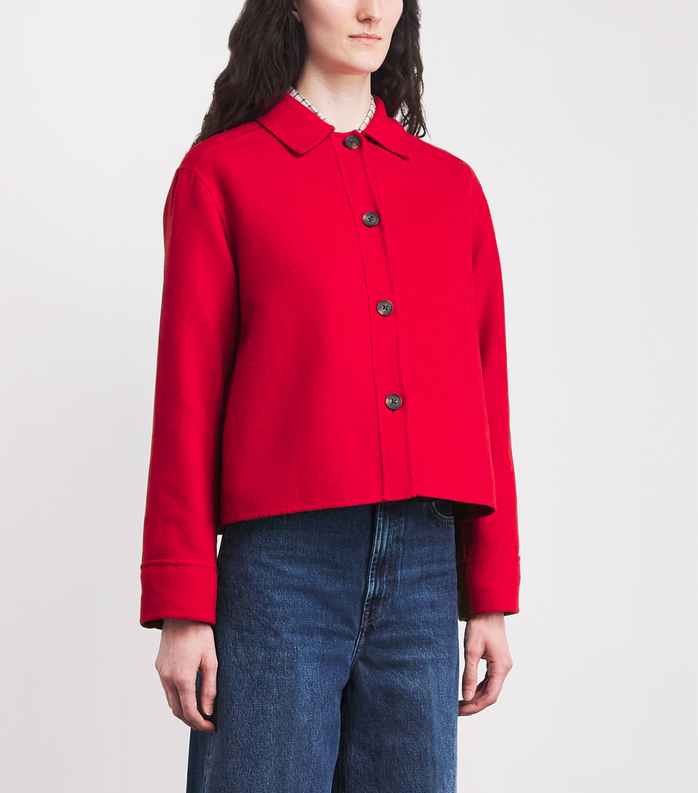 Wool-Blend Amanda Overshirt POPPY RED Image 3
