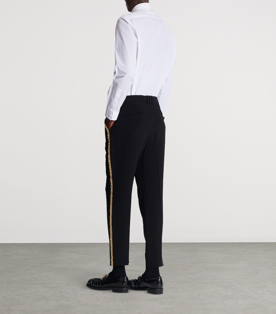 Embellished Slim Tailored Trousers EAD NOIR/OR Image 7