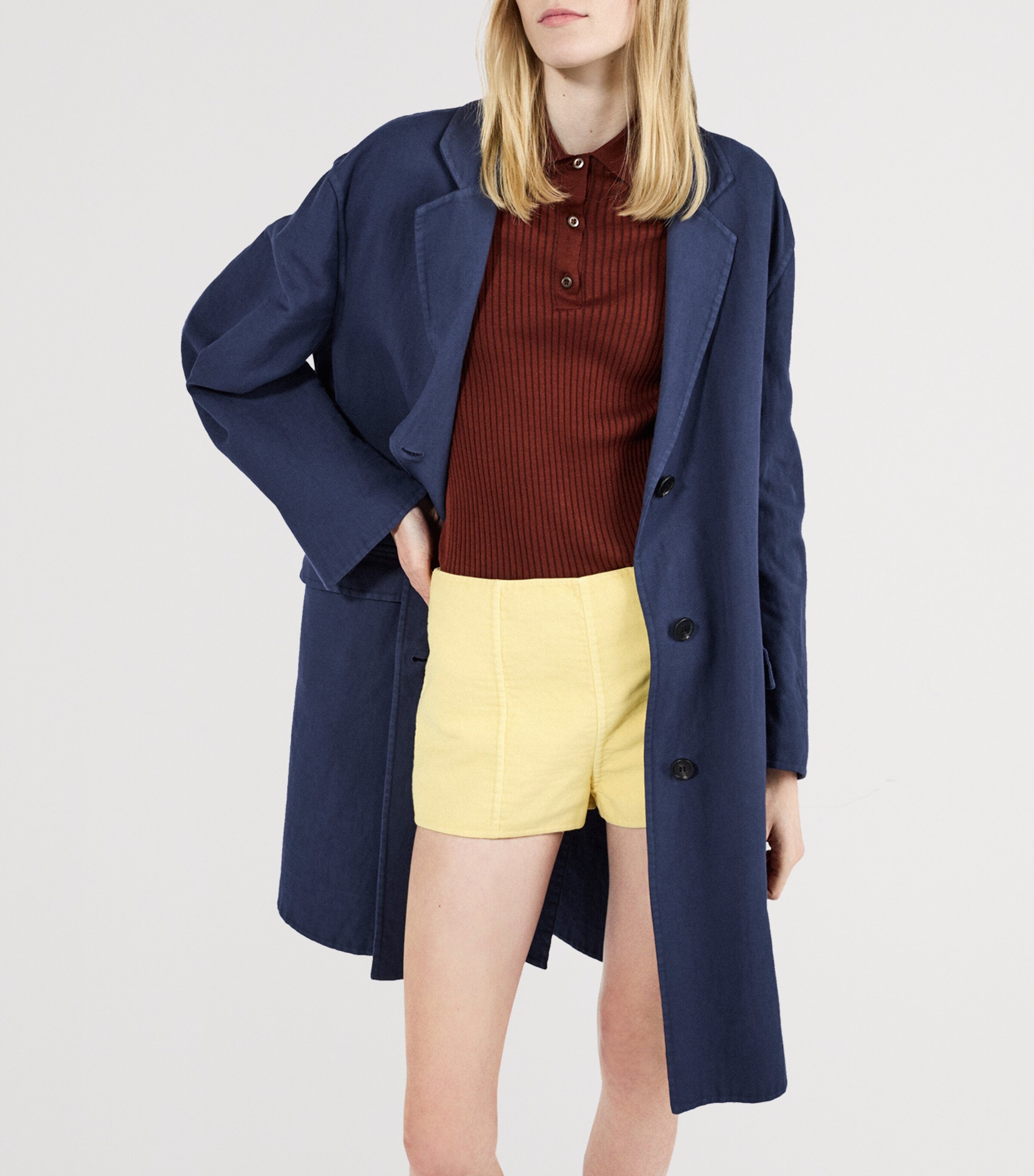 Cotton-Blend Polo Sweater F0033 Image 4