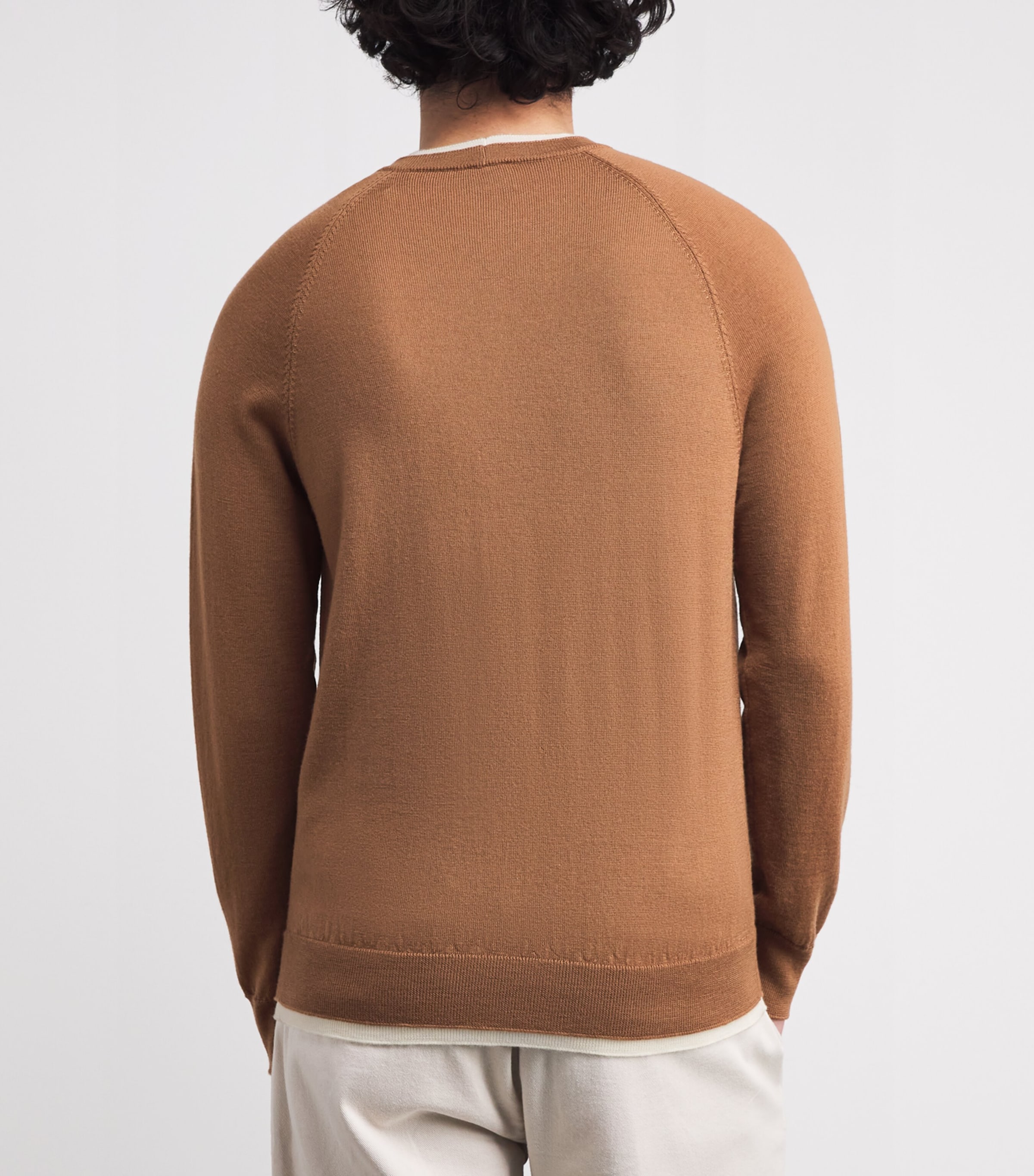 Wool Crew-Neck Sweater VICUNA E AVORIO Image 4