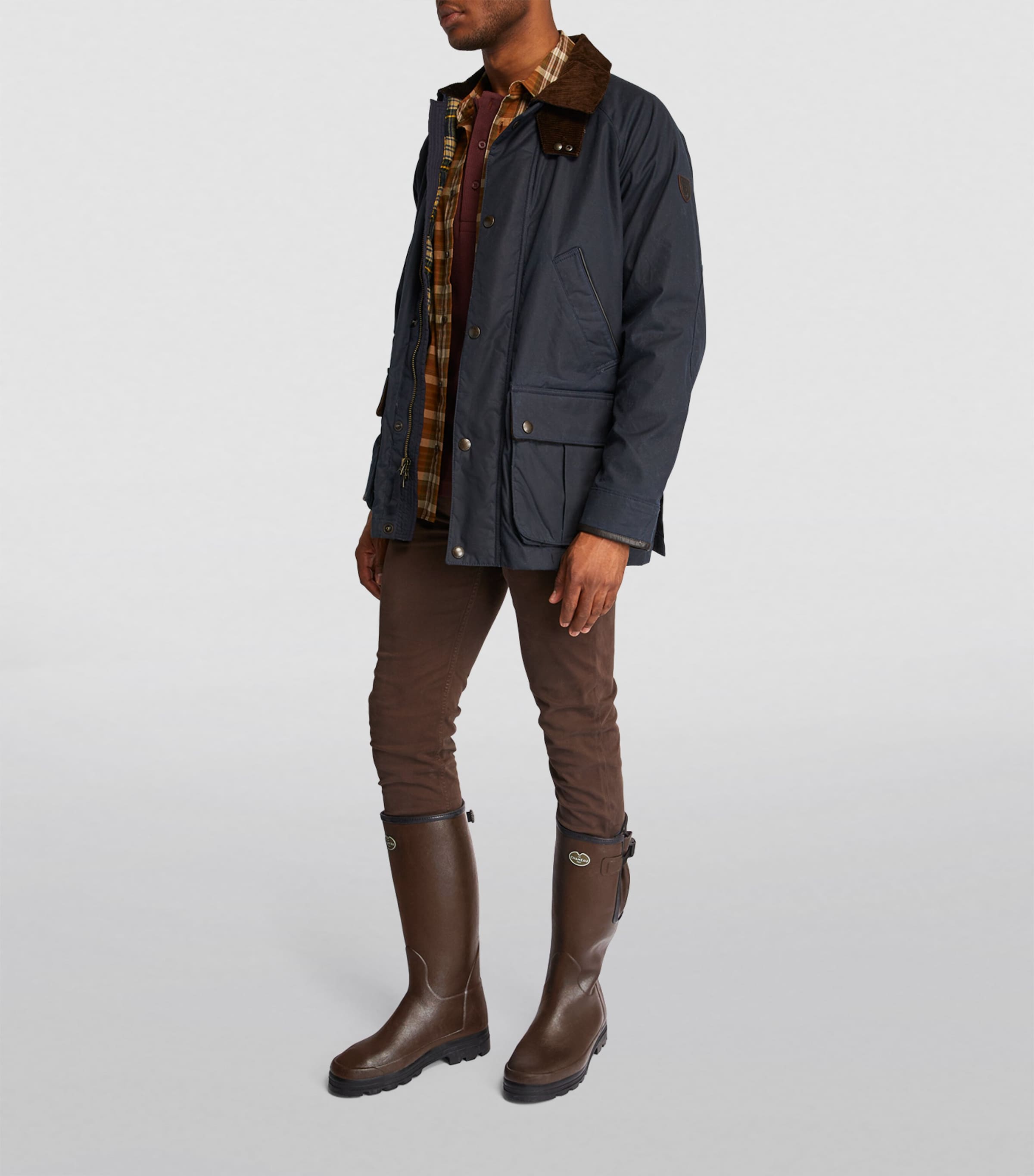 Neoprene-Lined Vierzonord Wellington Boots MARRON FONCÉ 0101 Image 7