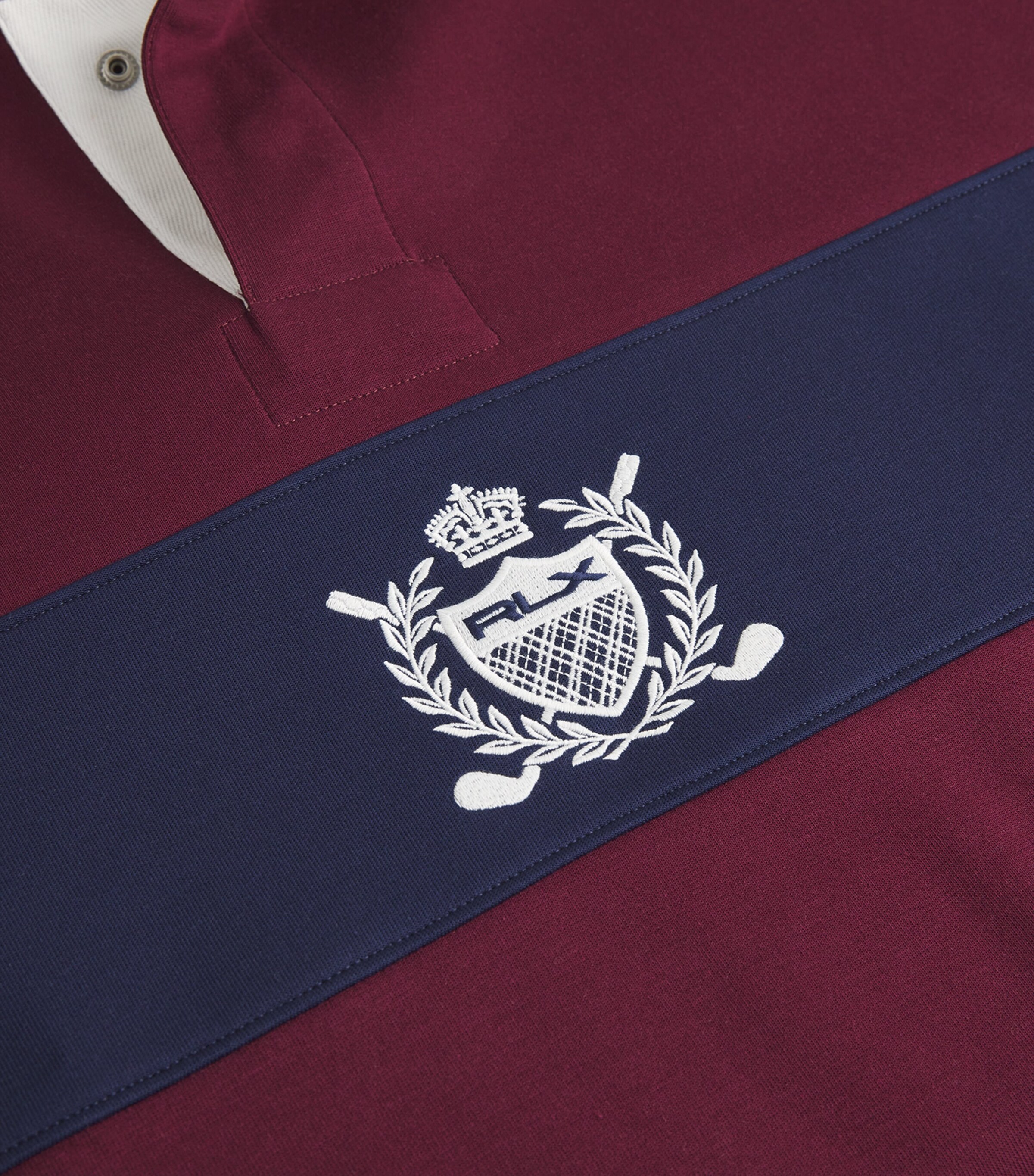 Water-Repellent Rugby Sweatshirt RICH RUBY/REFINED Image 5