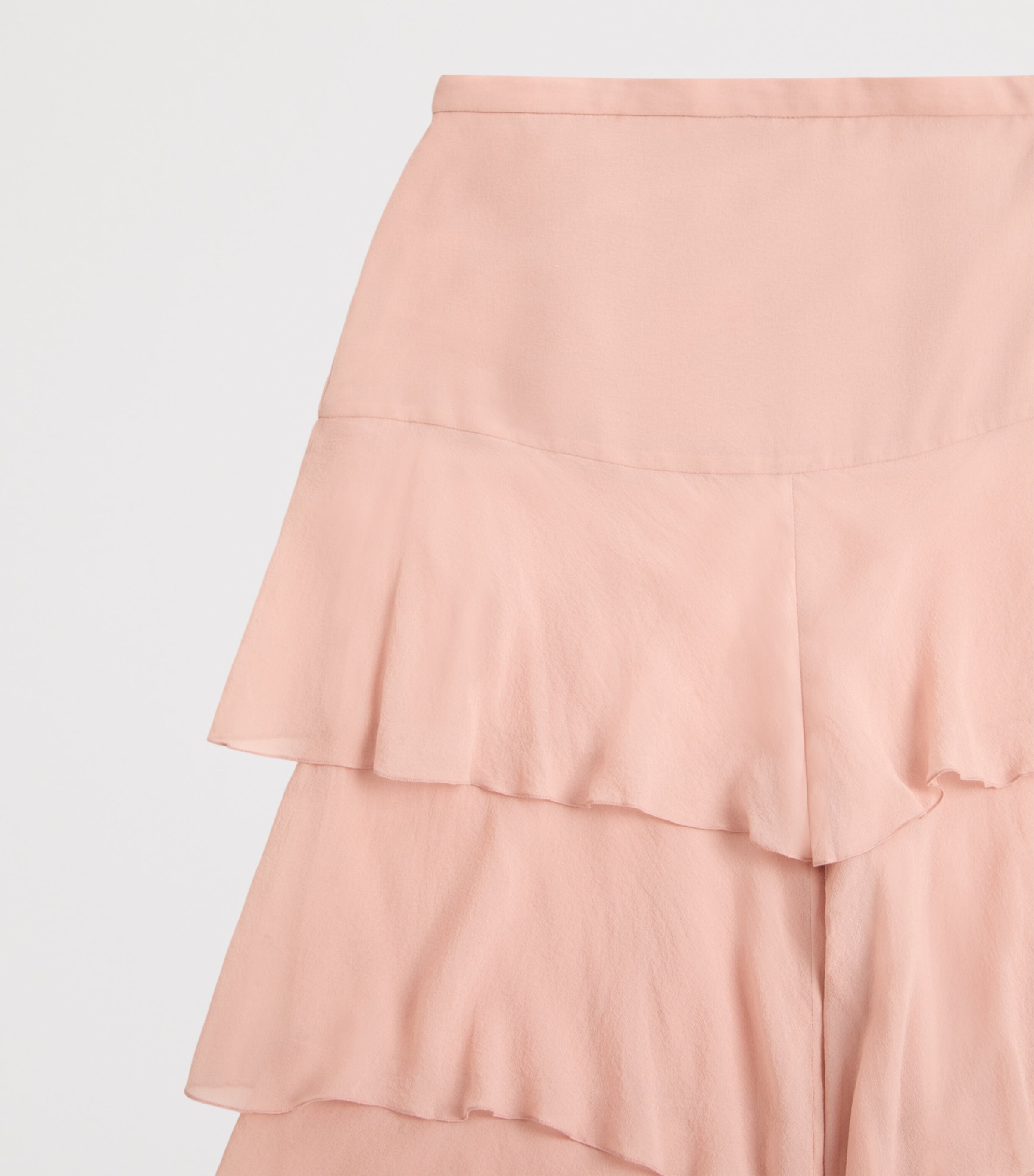 Valentino Womens Silk Tiered Straight Trousers Image 3