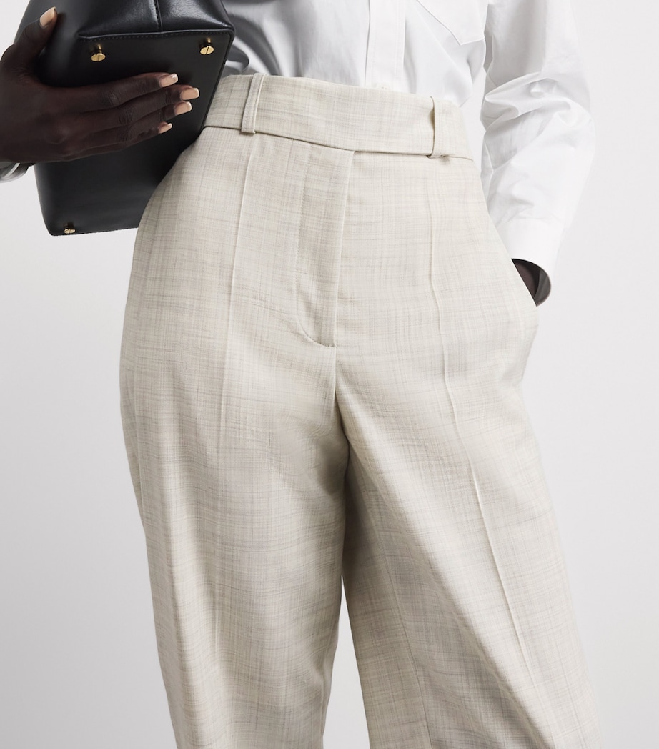 Joseph Womens Wool Zen Trousers Marble Melange Image 3