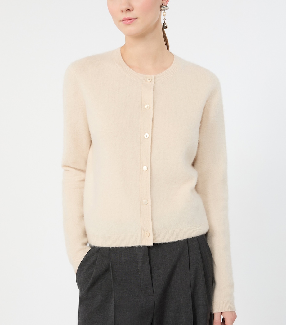Weekend Max Mara Womens Wool-Cashmere Cardigan Ice Image 5