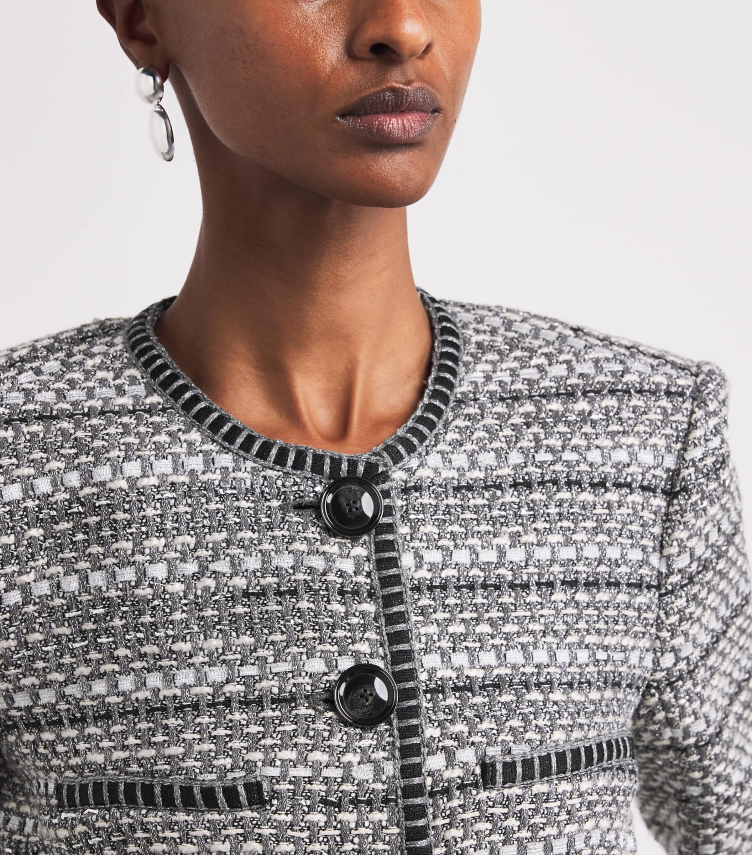 Tweed Alessia Blazer E0359 SILVER Image 6