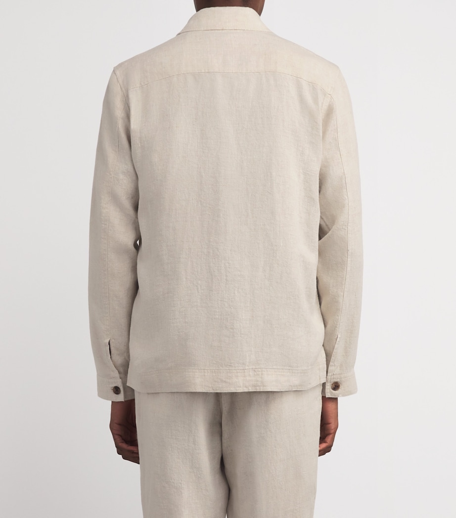 Linen Olav Button-Up Shirt OAT 804 Image 4