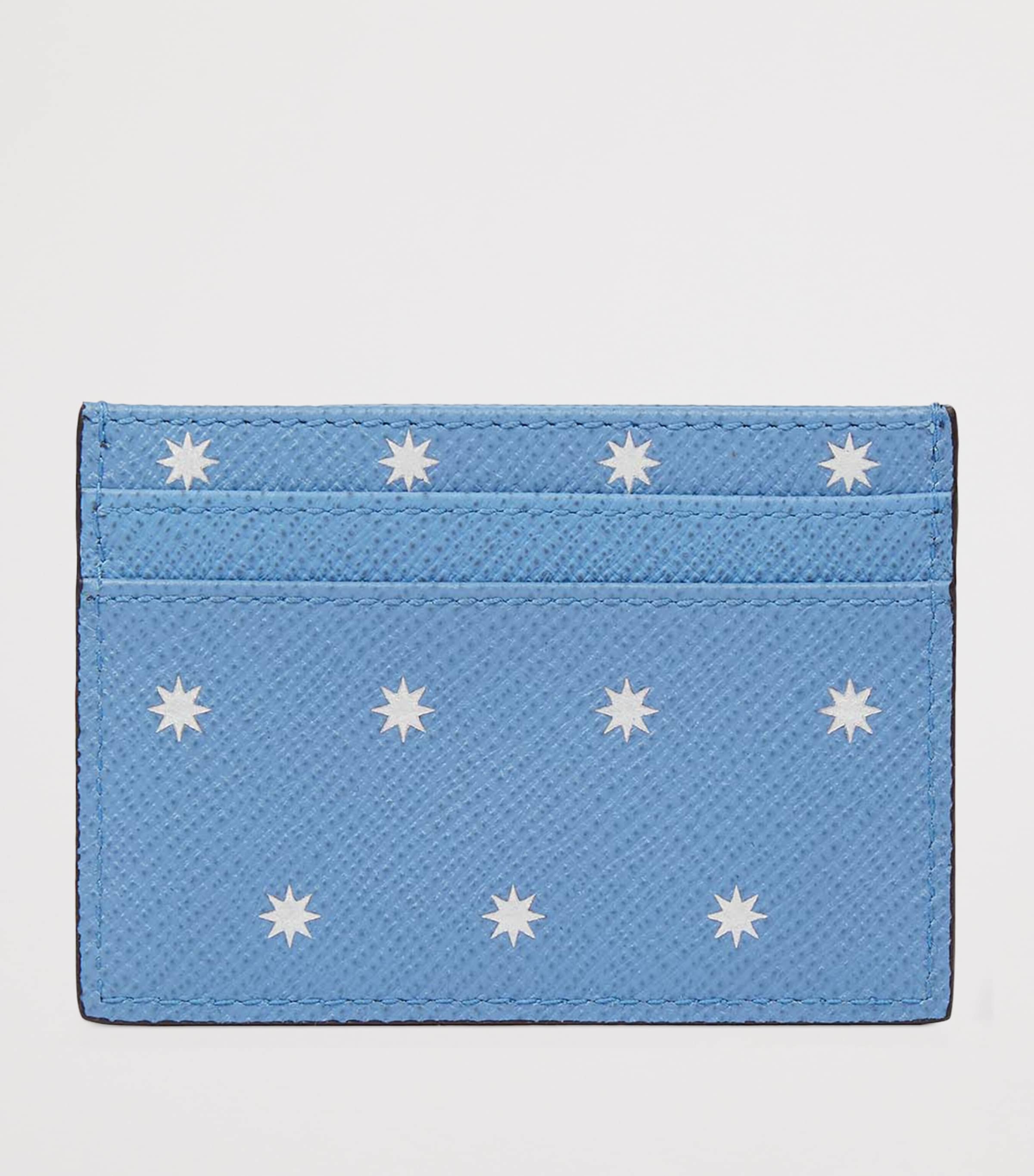 Panama Leather Stars Card Holder NILE BLUE Image 3