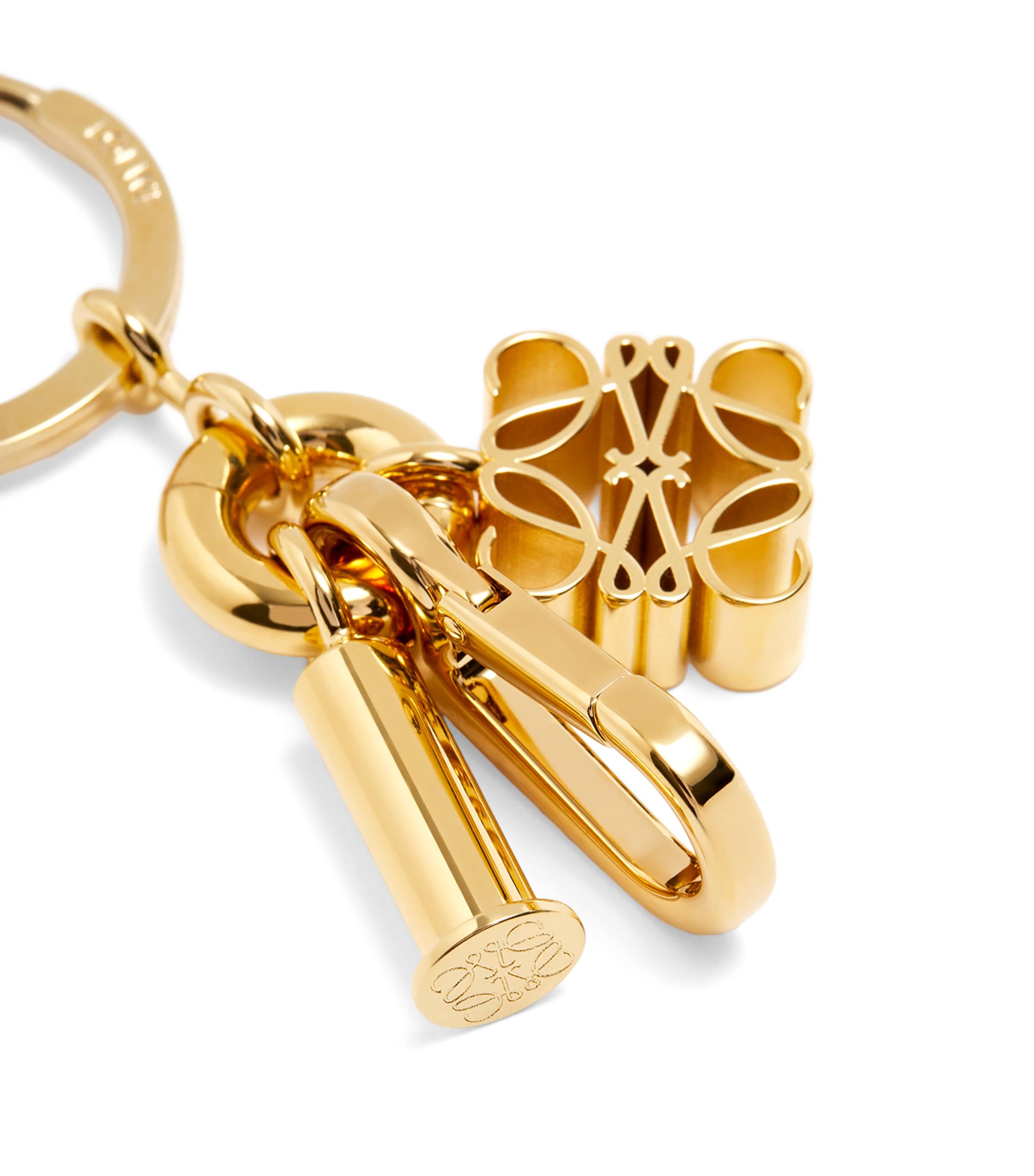 LOEWE Gold Anagram Keyring | Harrods US