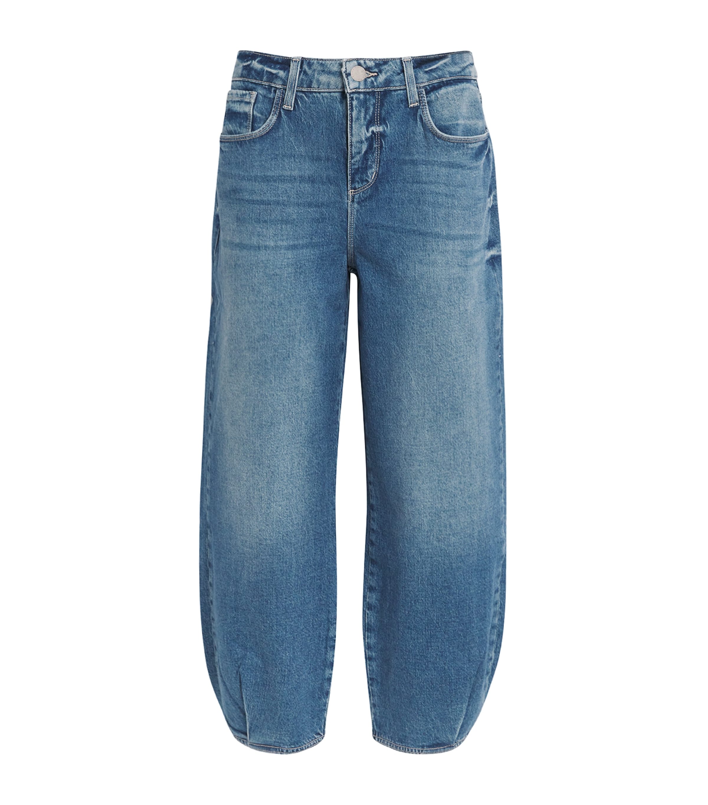 L Agence Krista Tapered Jeans In Blue
