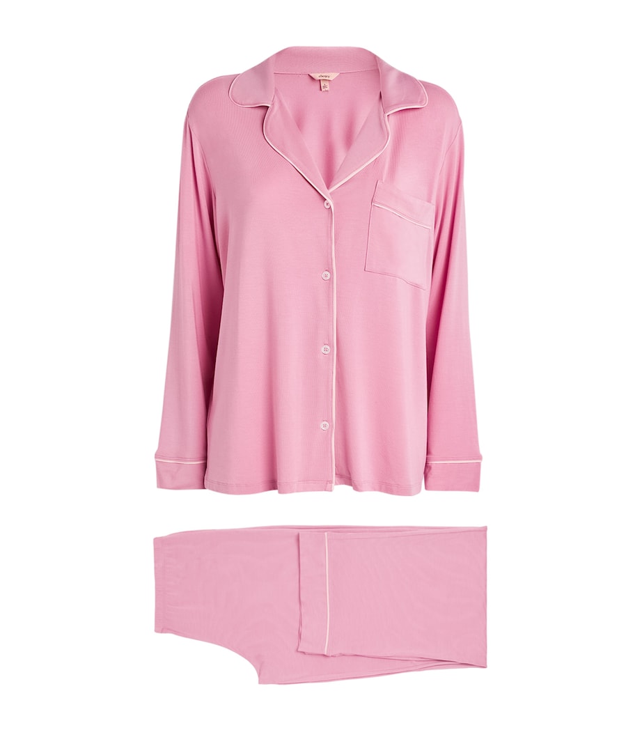 Gisele Long Piped Pyjama Set ORCHID/PTL PNK RQ/PP Image 1