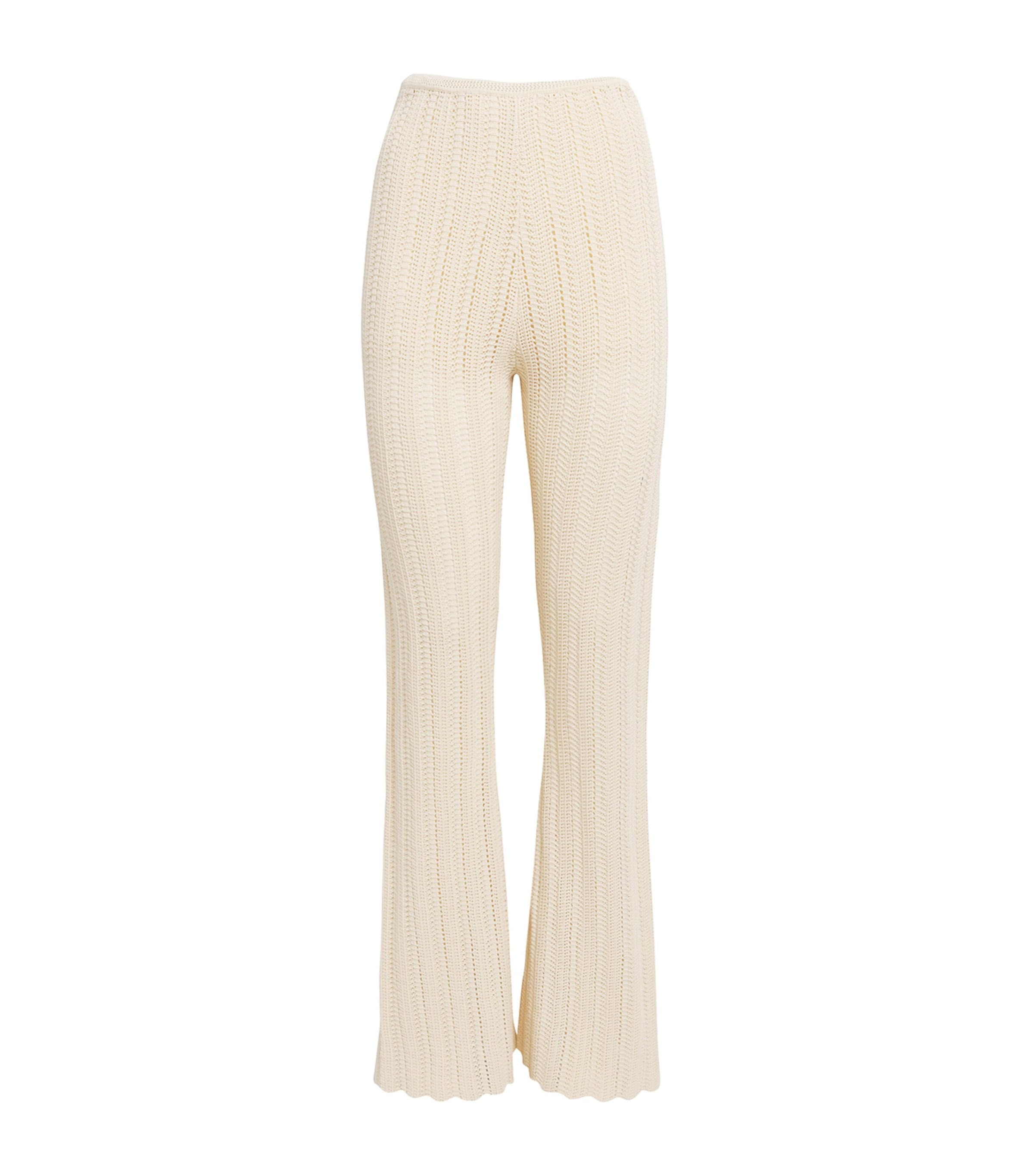 Claudie Pierlot Wide-leg Crochet Trousers In Neutral