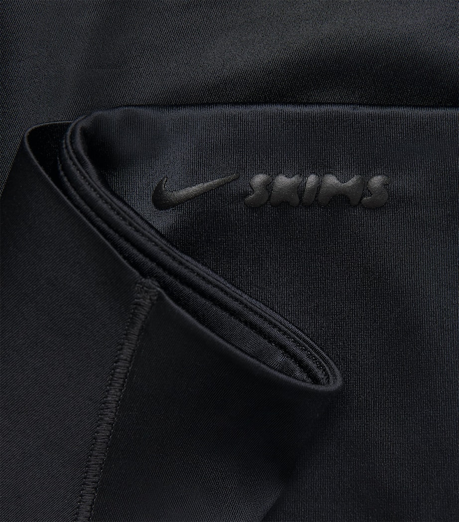 NikeSKIMS Womens NikeSKIMS Bonded Waist 26" Leggings Obsidian Image 2