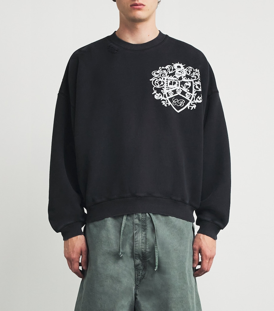 Collegiate Crest Sweatshirt 001 VINTAGE BLACK Image 3
