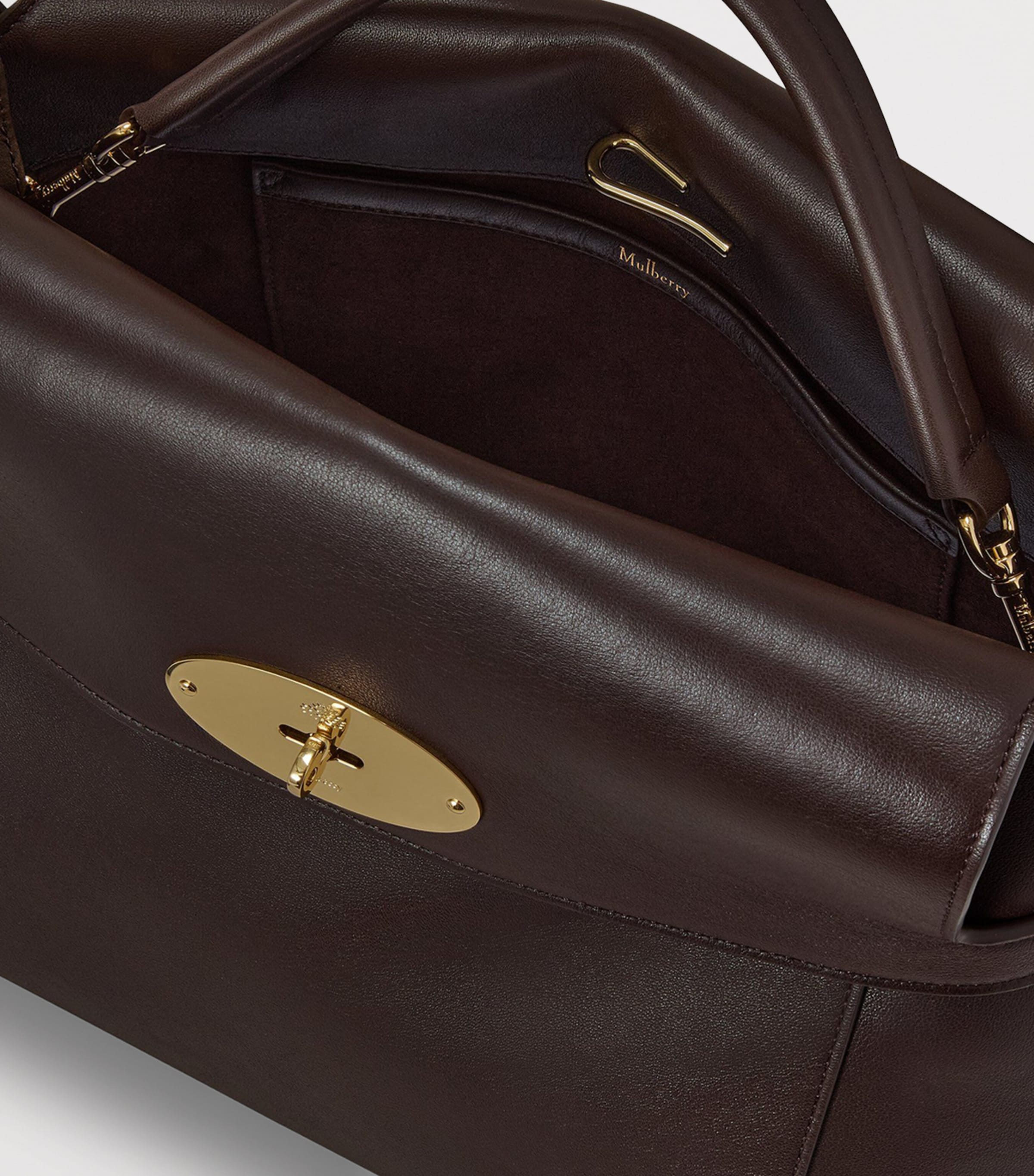 Mulberry Leather Stevie Top-Handle Bag Ebony Image 4