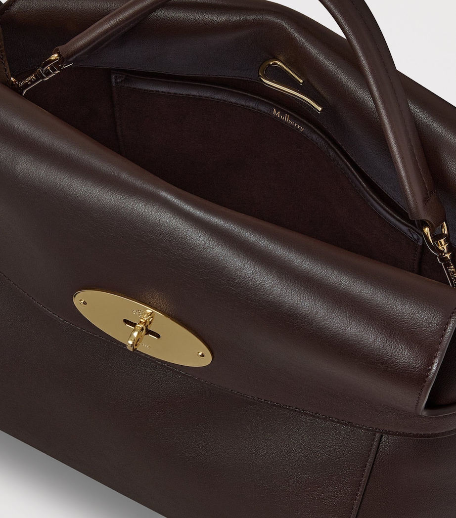 Mulberry Leather Stevie Top-Handle Bag Ebony Image 4