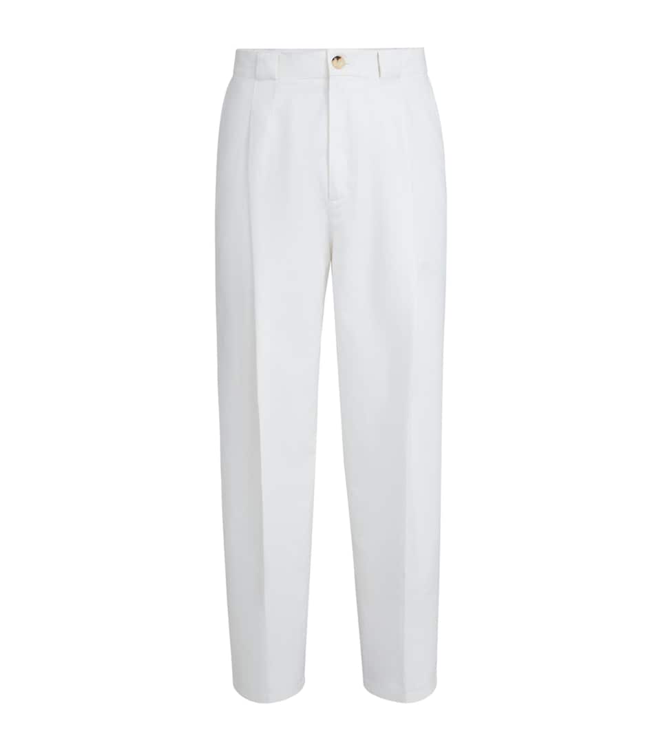 Cotton-Linen Panama Trousers