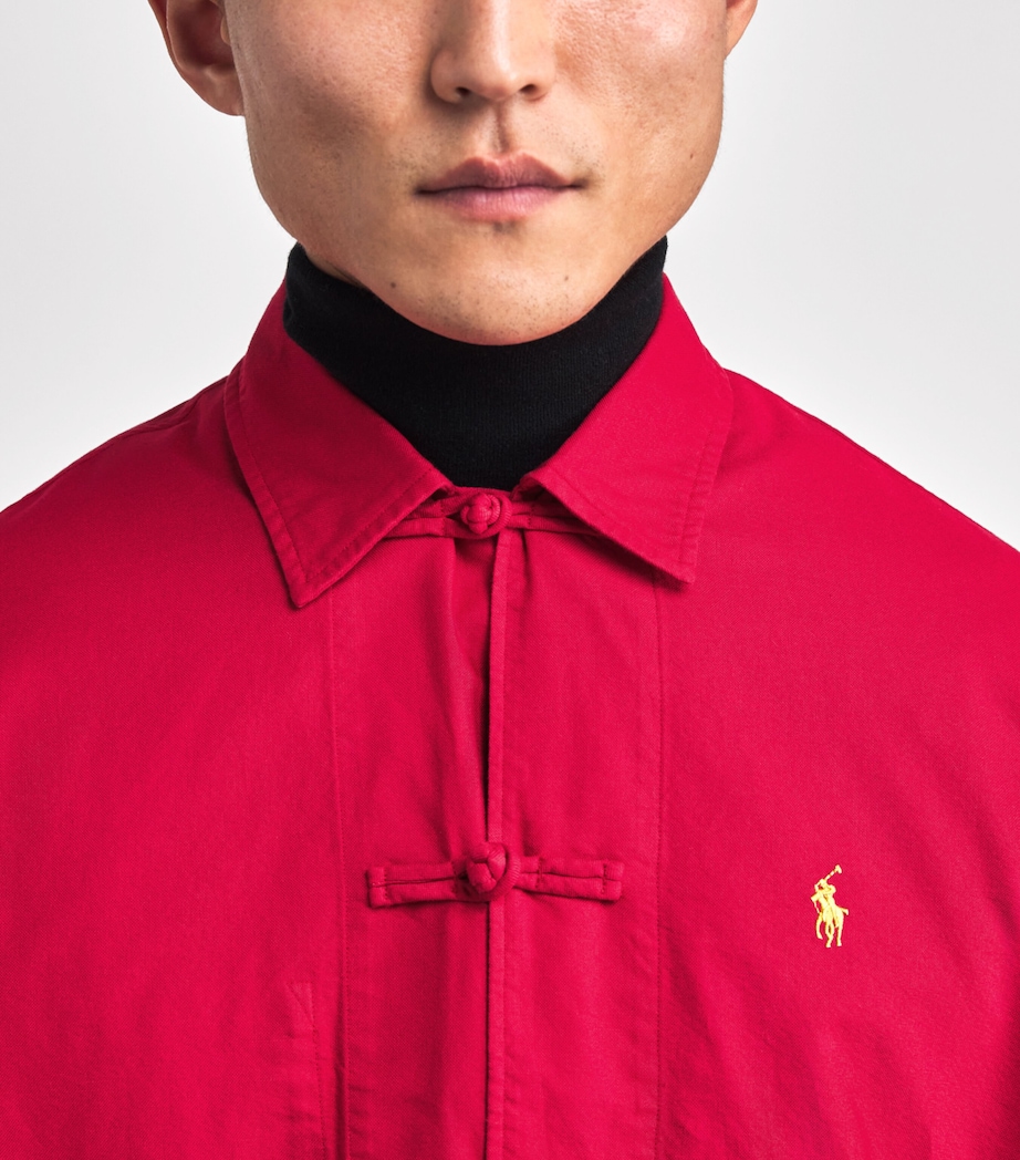 Polo Ralph Lauren Mens Cotton Lunar New Year Overshirt Red Image 6