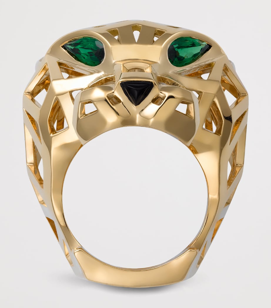 Cartier Yellow Gold, Tsavorite Garnet and Onyx Panthère de Cartier Ring Yellow Gold Image 4