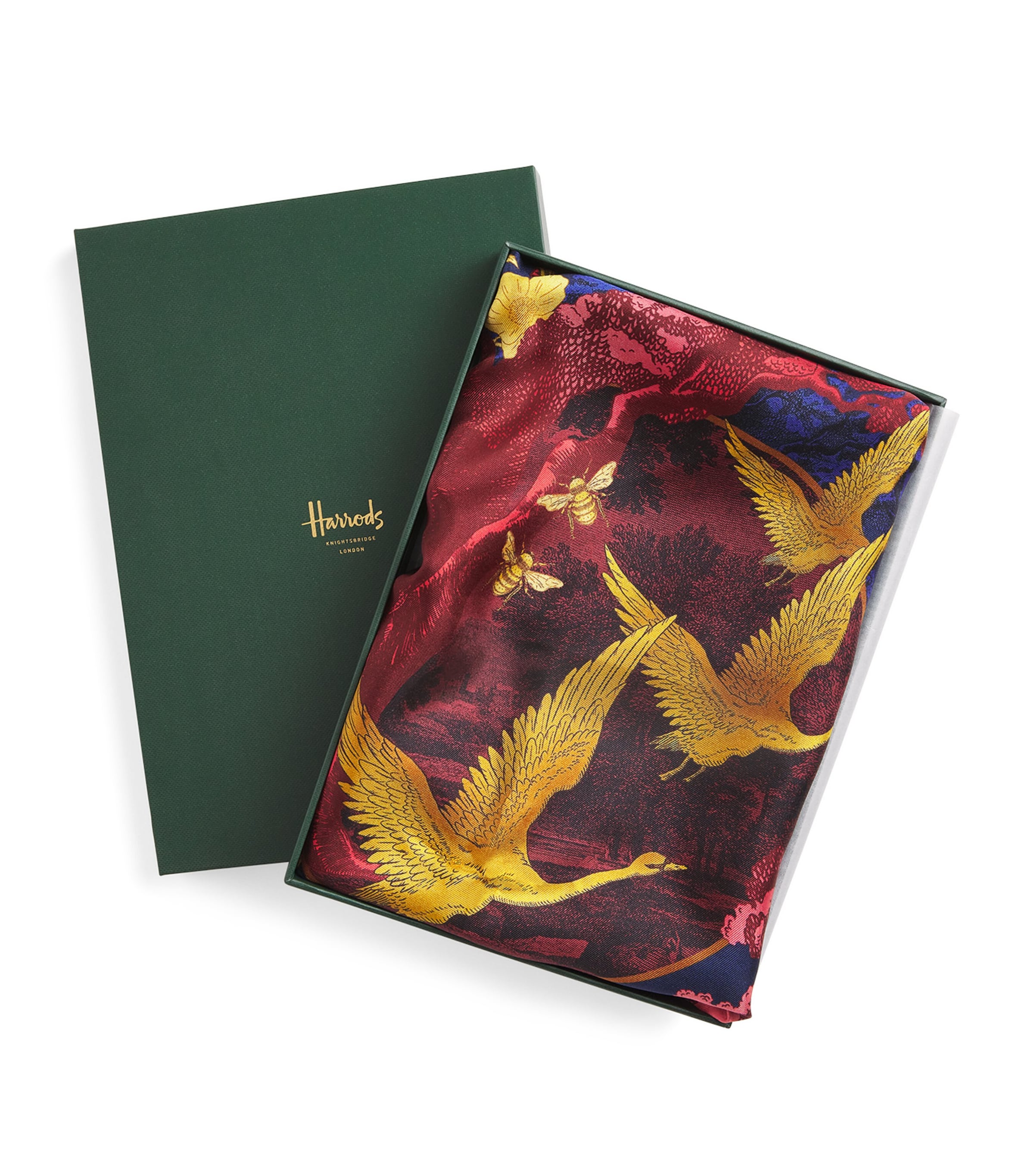 Harrods Silk Toile Square Scarf