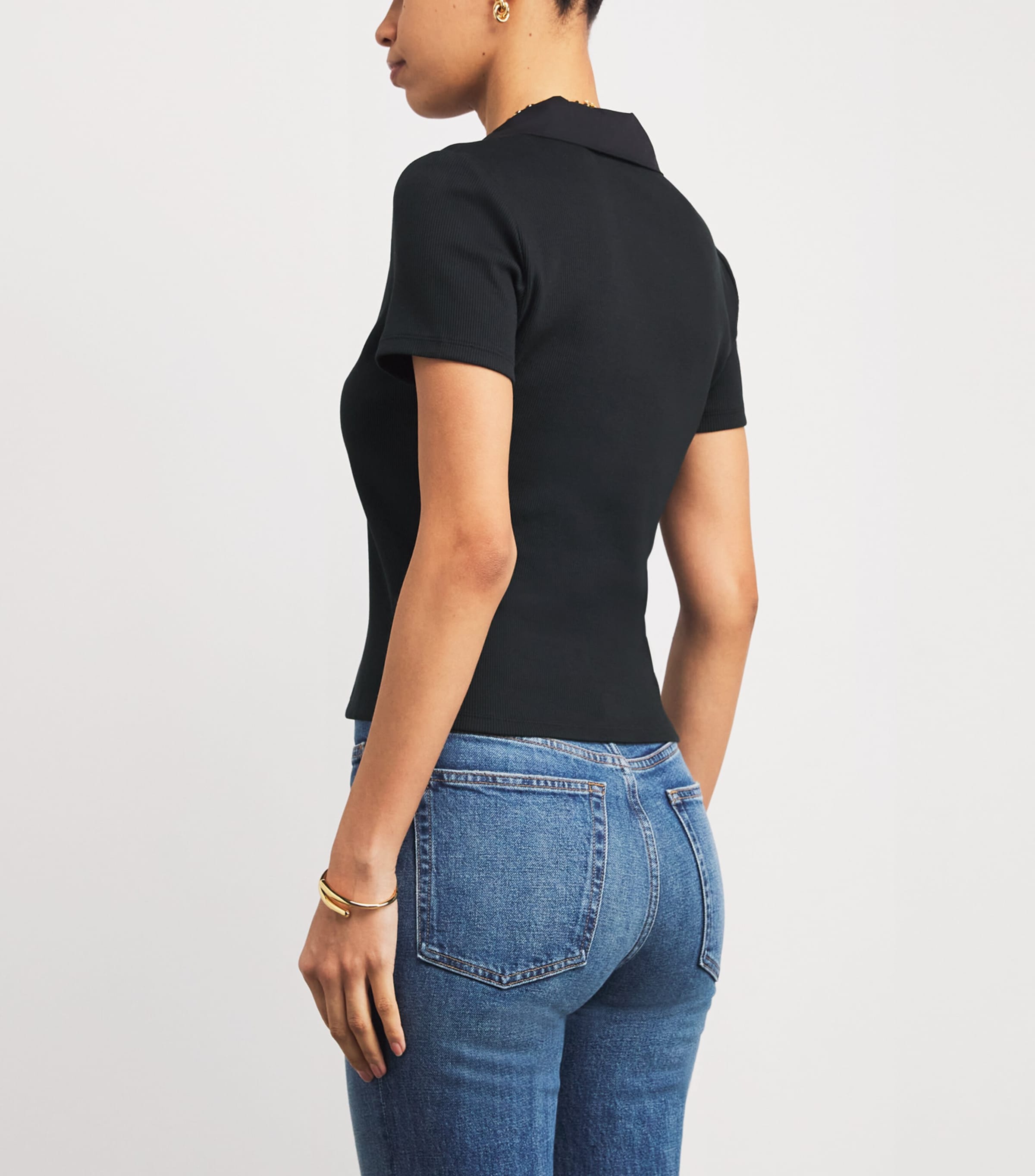 Cotton-Blend Kearney Polo Shirt B0002 BLACK Image 4