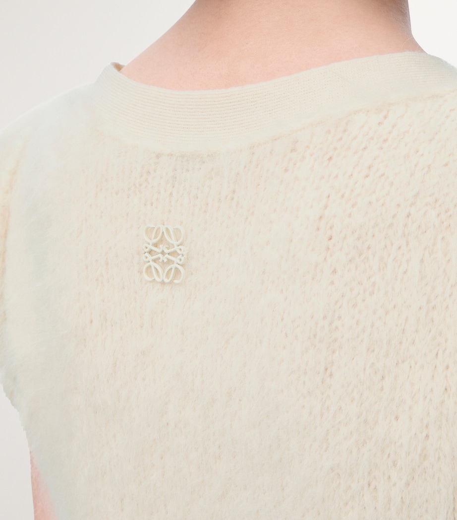 Wool-Blend Slim Sweater Vest WHITE Image 5