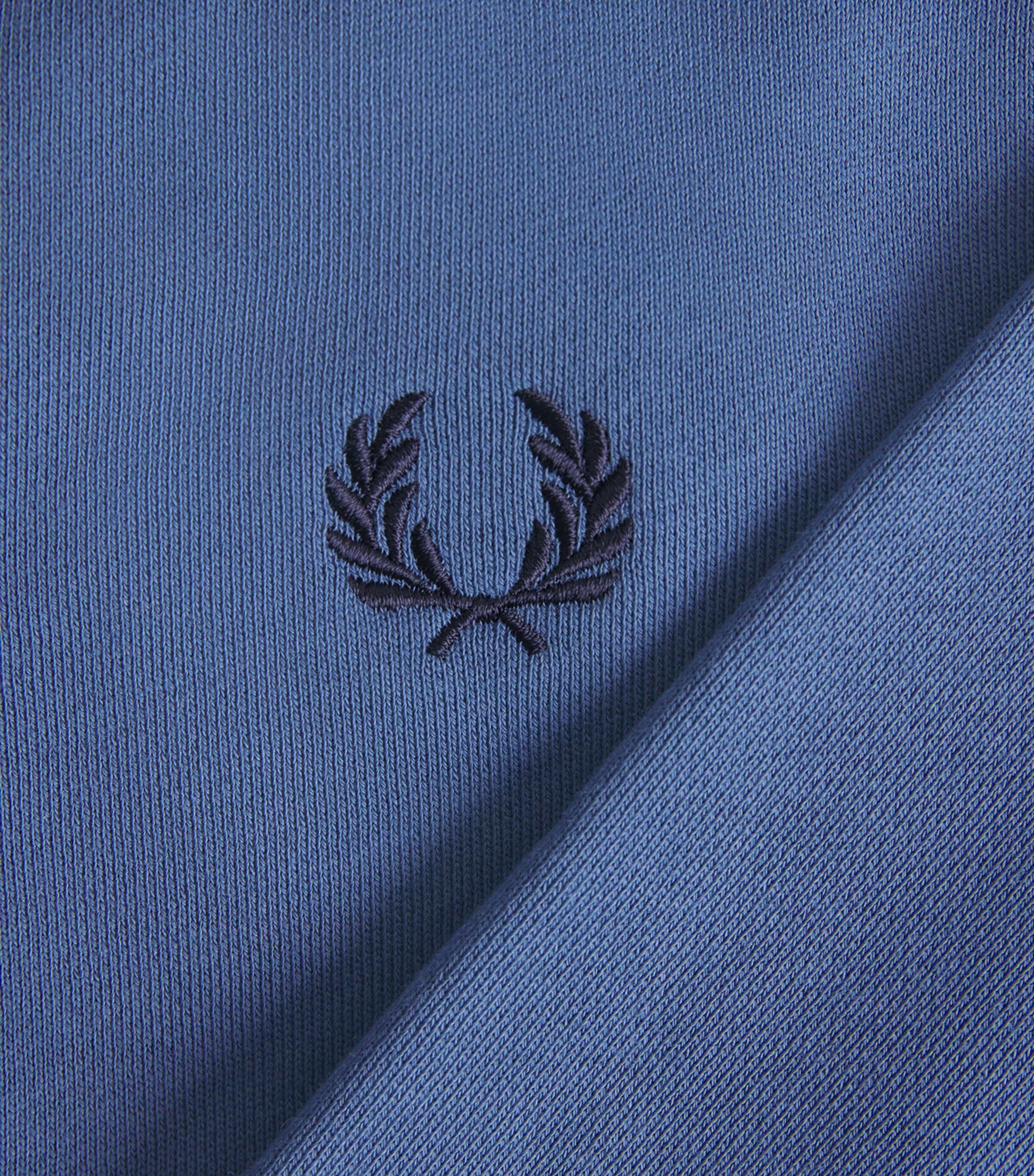 Fred Perry Mens Cotton Half-Zip Sweatshirt Abl/snwt/tnsbl Image 6