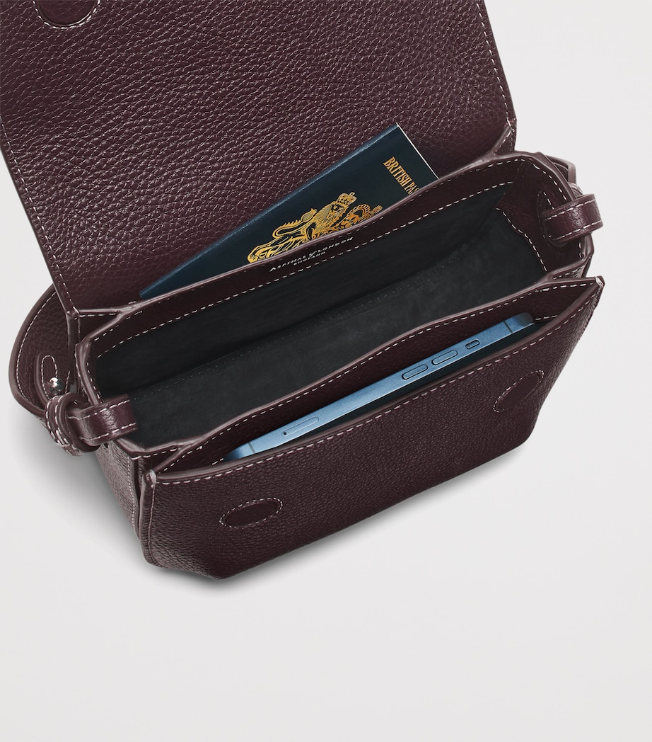 Aspinal Of London Leather Ella Cross-Body Bag Wine Image 7
