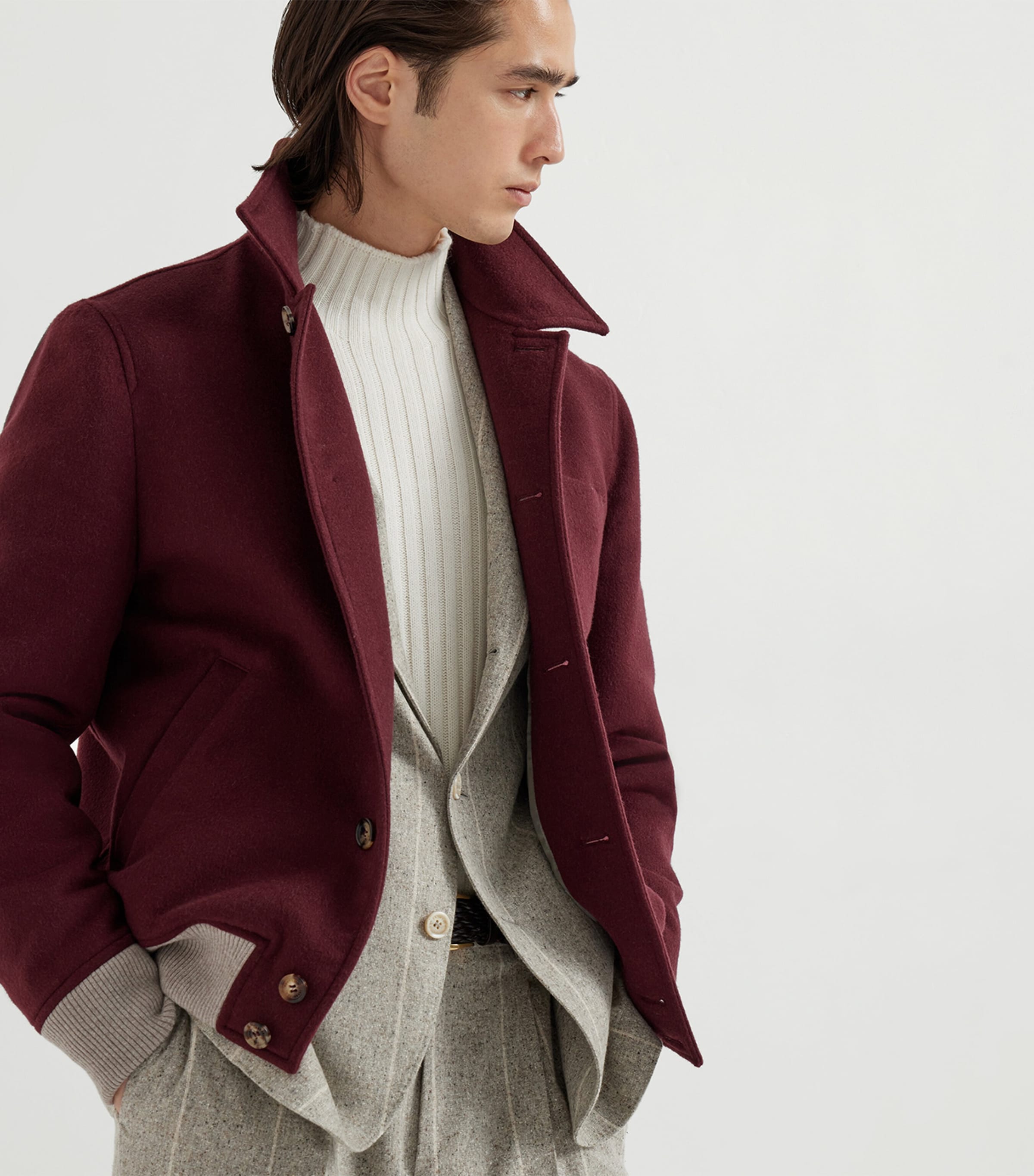 Wool Shirt-Style Bomber Jacket CH910 Image 5
