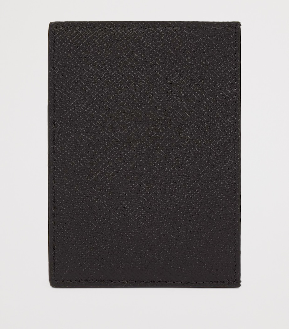 Panama Leather Compact Card Holder BLACK Image 4