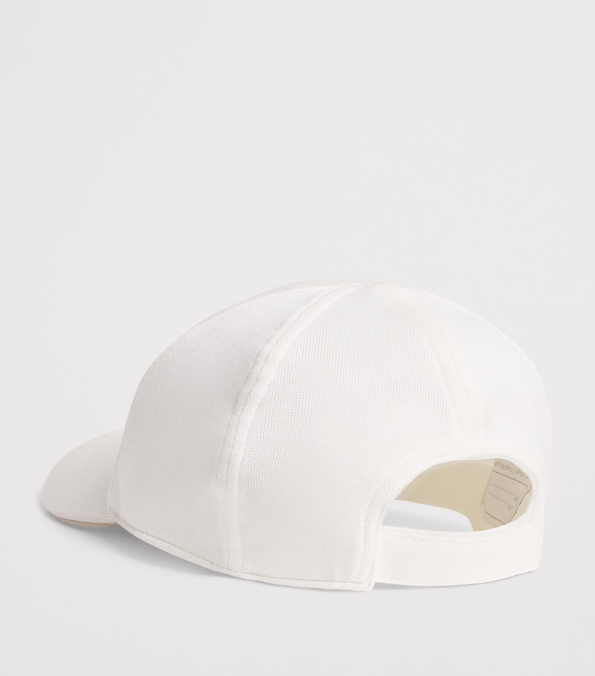 Eleventy Cotton Logo Baseball Cap Avorio Tortora Image 3