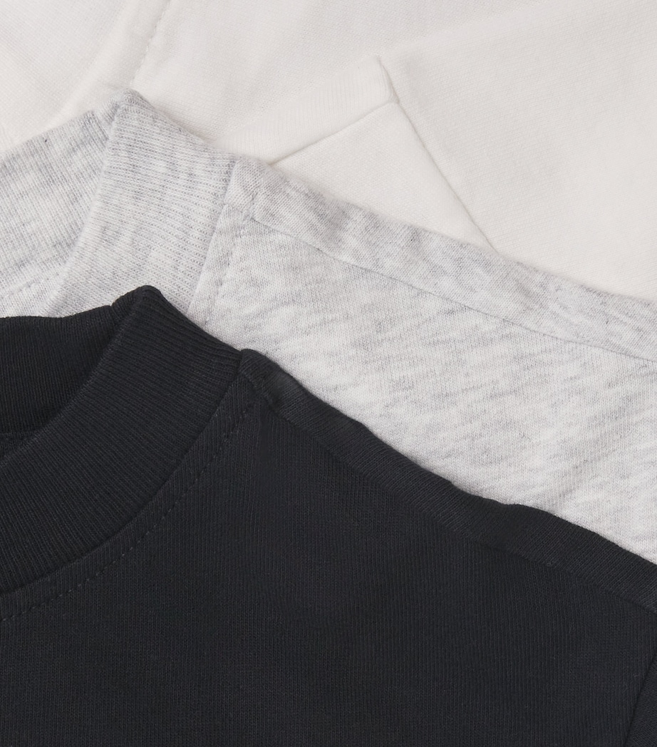 Pack of 3 Cotton Logo T-Shirts (4-12+ Years) 0310OFFW BLACK Image 3