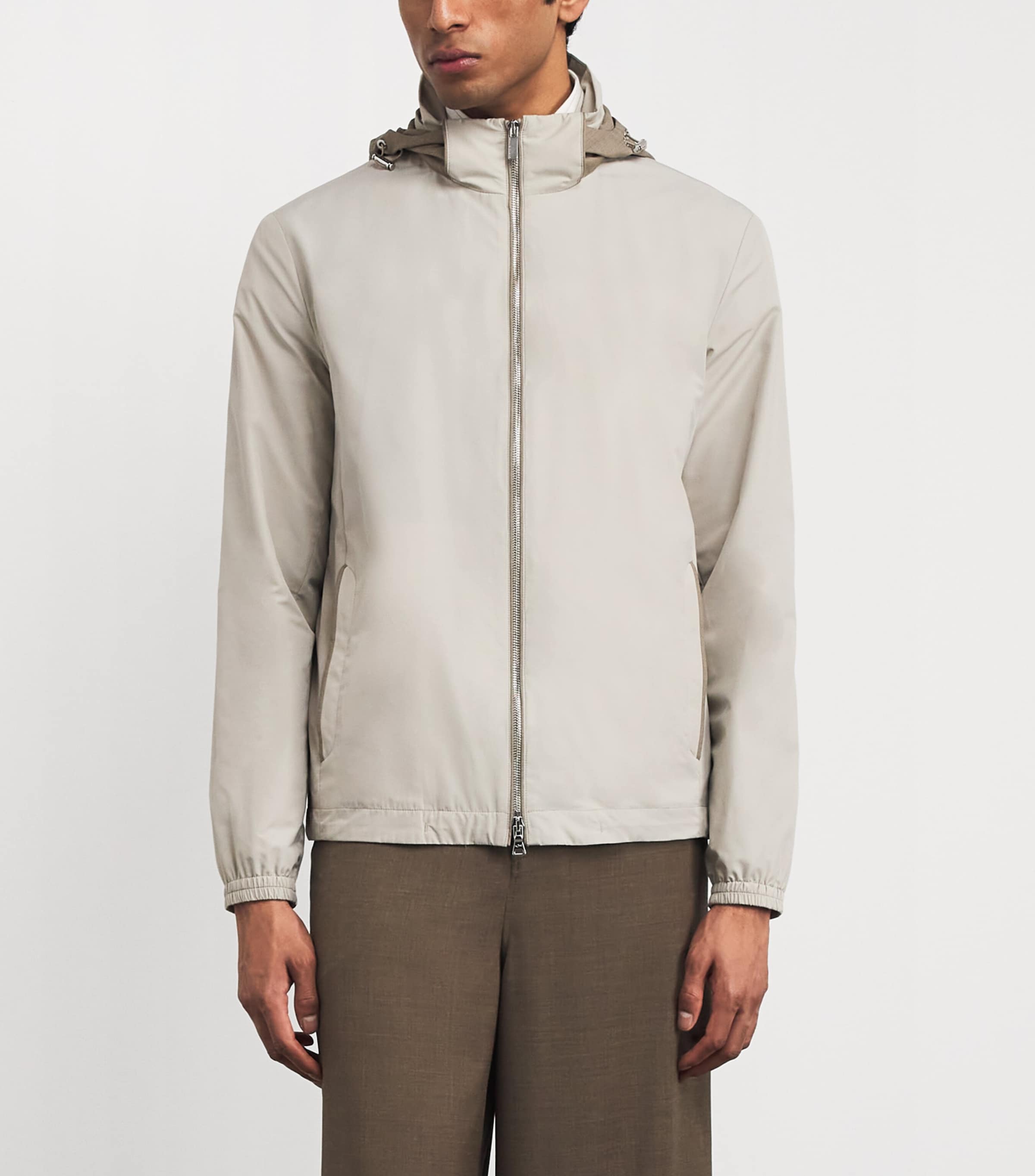 Paul & Shark Mens Cotton-Blend Windbreaker Jacket Beige Image 4
